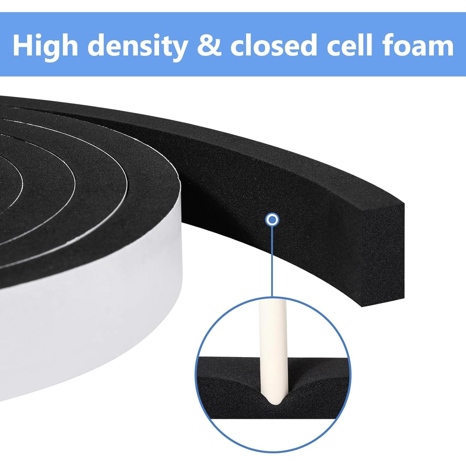 Tira de Sellado para Puertas Amzjjle 1x1.27cm x 3.05m Negro