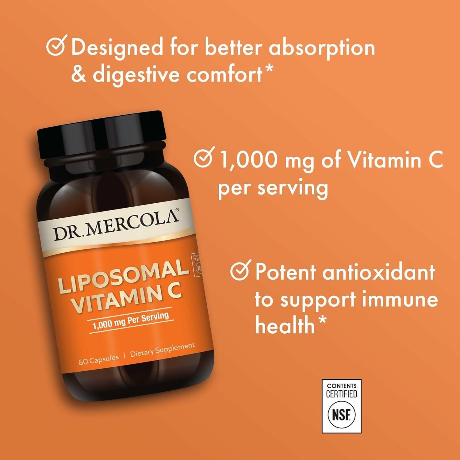 Vitamina C Liposomal Dr. Mercola 1000 mg - 60 Cápsulas