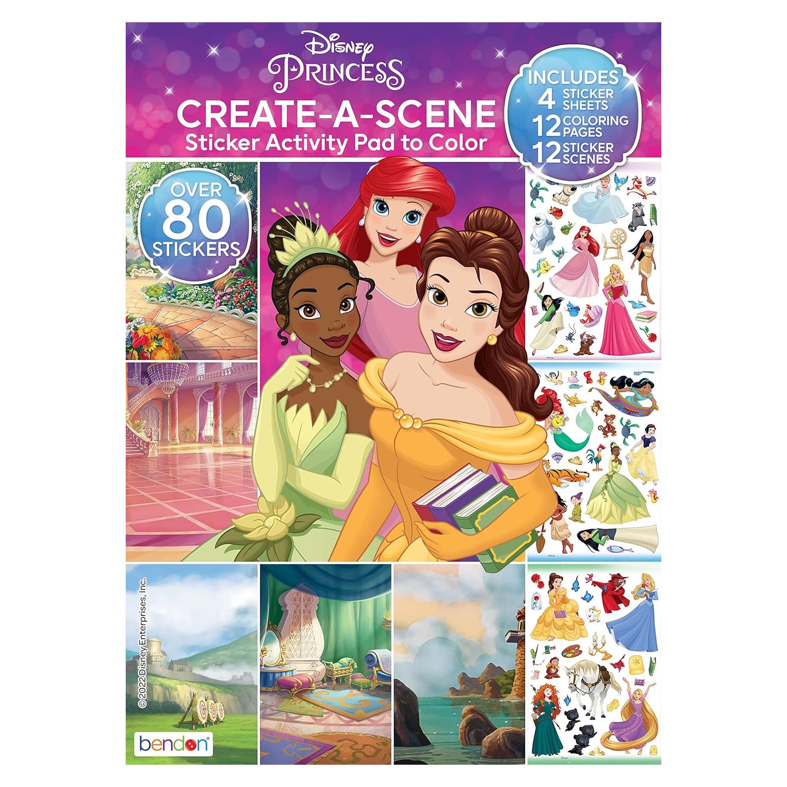 Cuaderno de Actividades Disney Princess con 80 Stickers