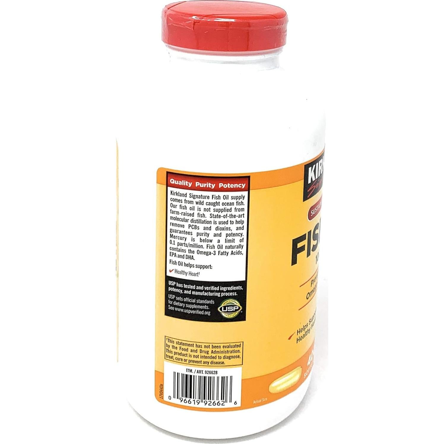 Concentrado de Aceite de Pescado Kirkland 800 Gelatinas 1000mg