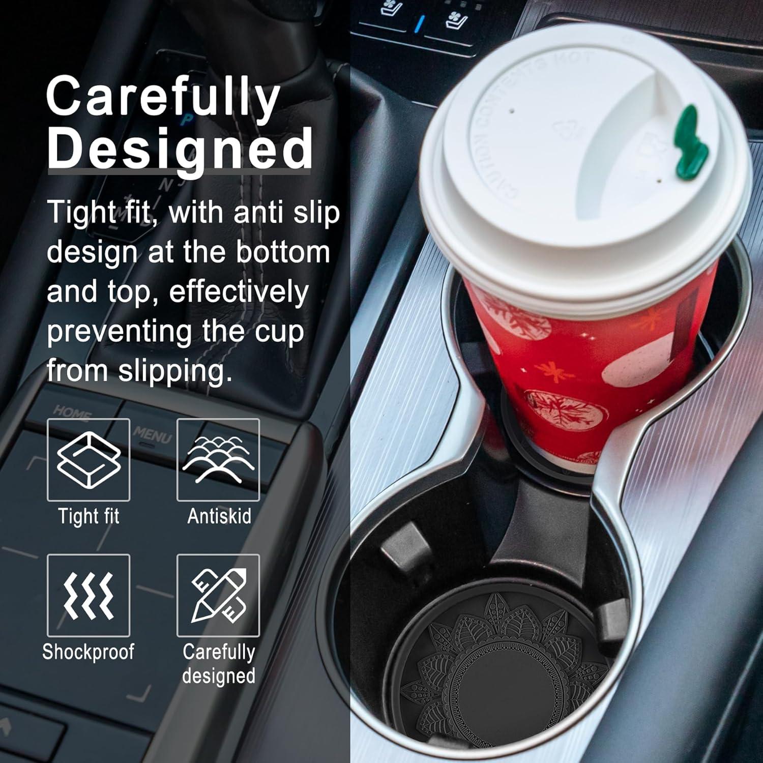 Posavasos SINGARO de Silicona para Coche, 4 Piezas Antideslizantes