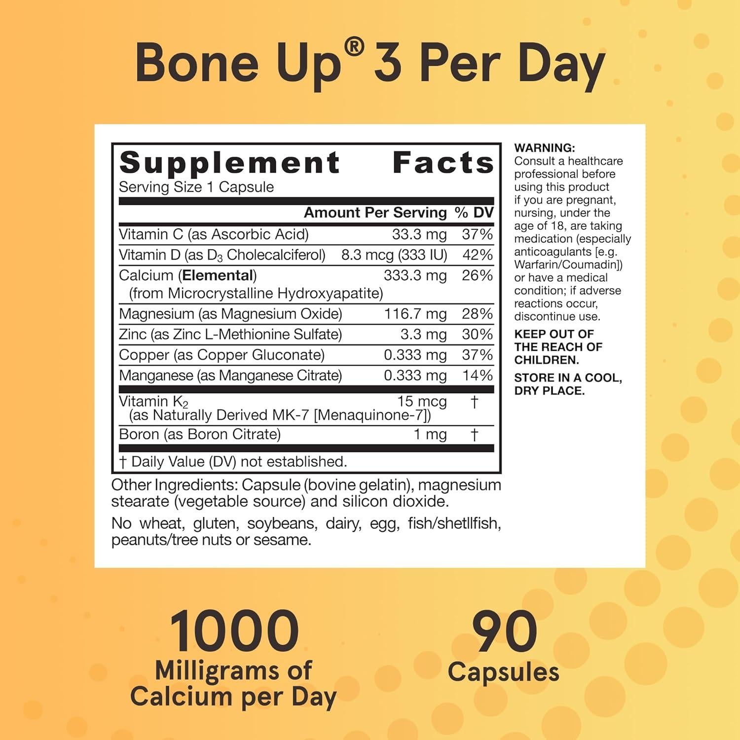 Suplemento Jarrow Formulas BoneUp 90 Cápsulas para Densidad Ósea