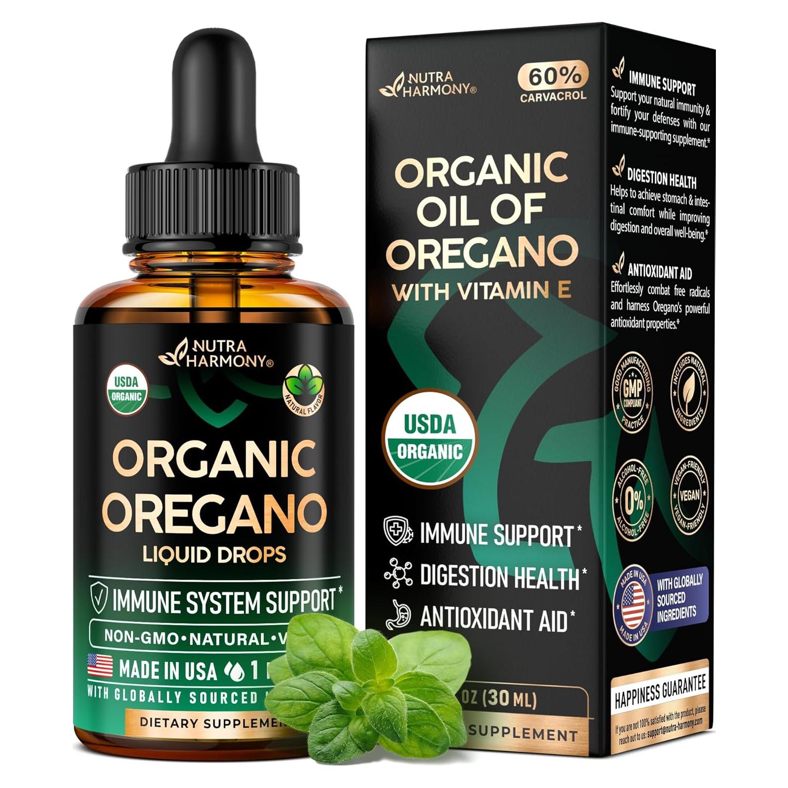 Aceite de Orégano Orgánico USDA 29.57 ml - Nutra Harmony