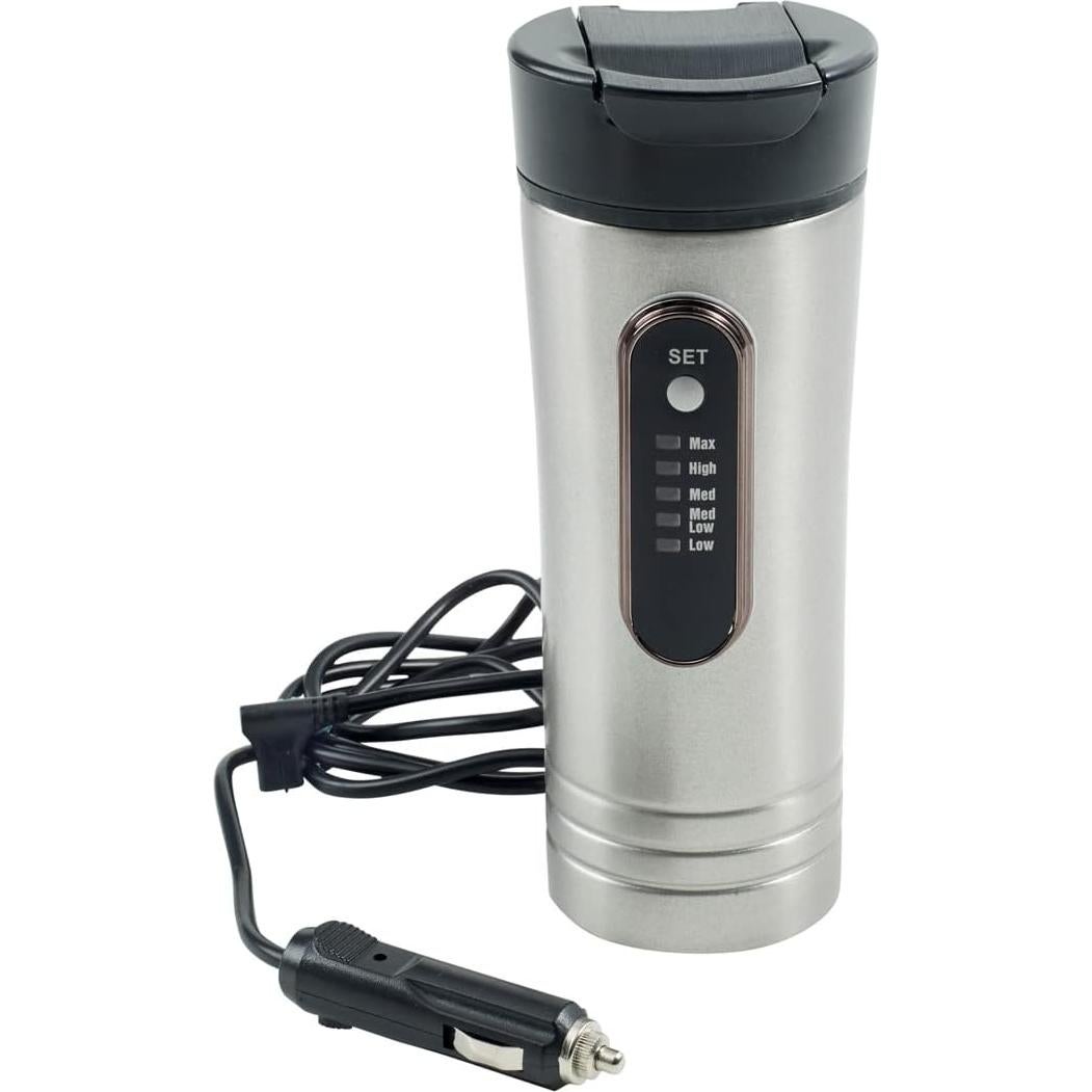 Taza de Viaje Calentada RoadPro RP0719 443ml 12V Antideslizante