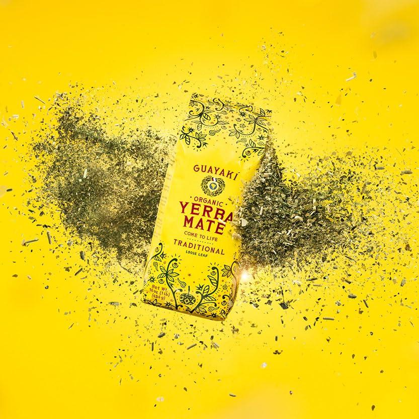 Yerba Mate Orgánica Guayakí Hoja Suelta Sin Azúcar 6x0.45kg