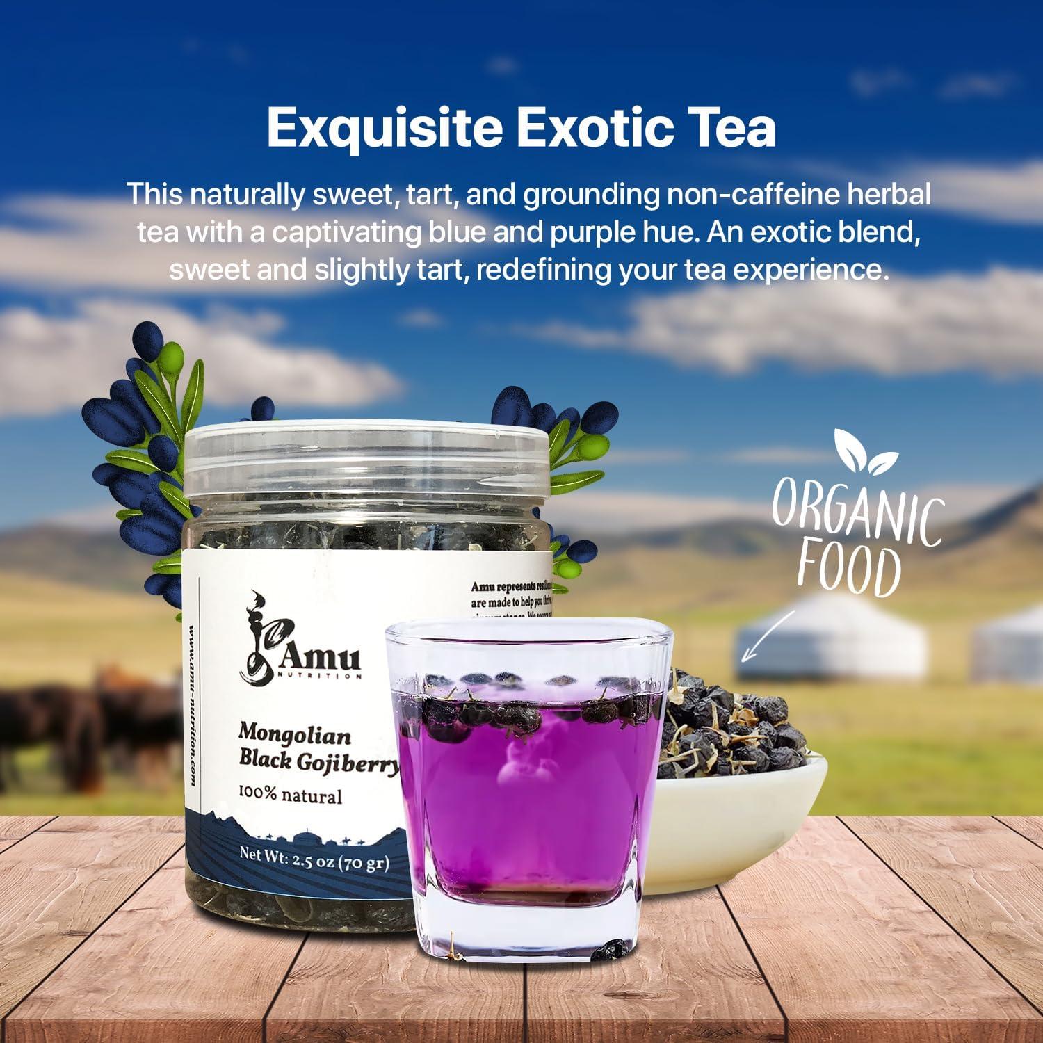 Té de Baya de Goji de Lobo Negro Mongol Amu Nutrition 70g