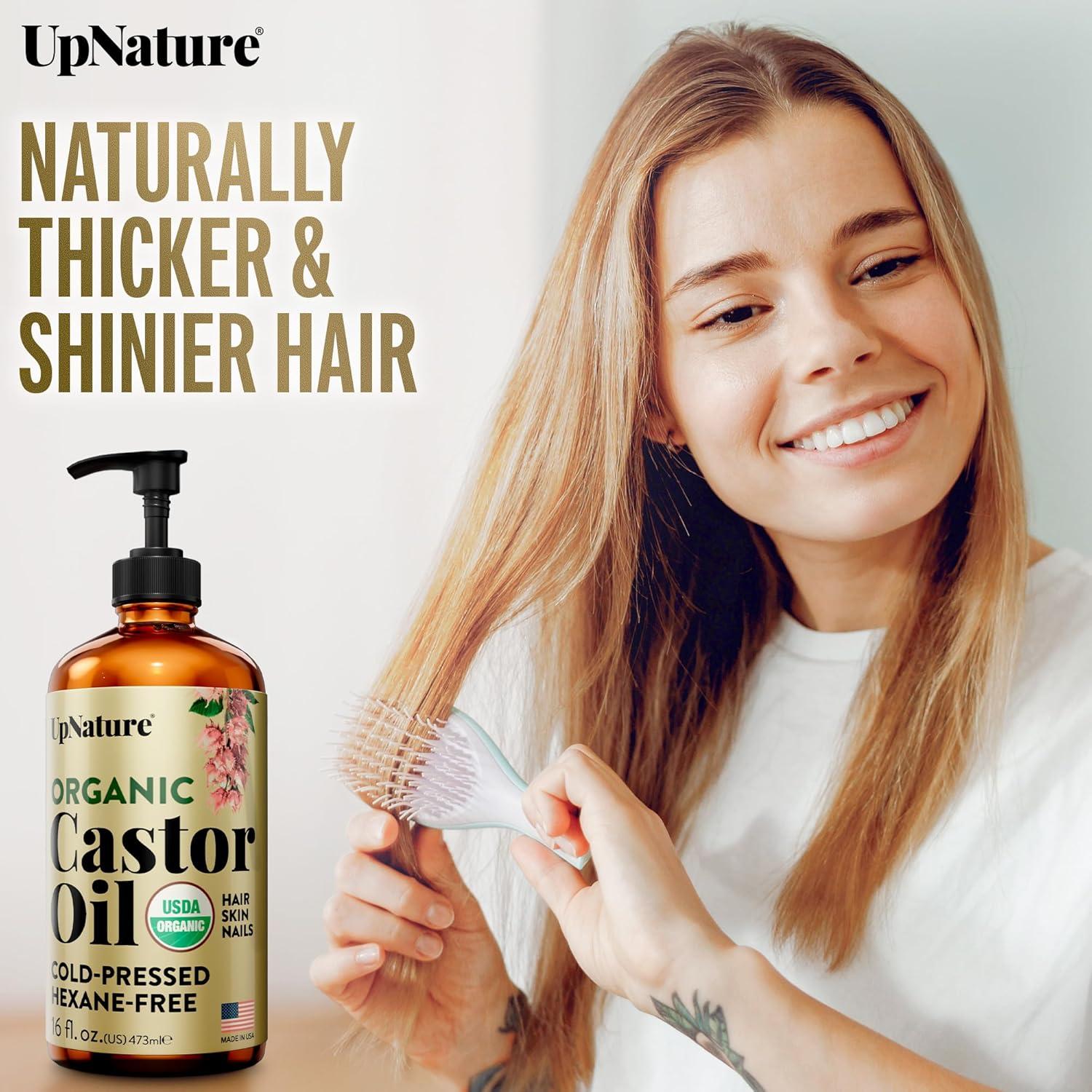 Aceite de Ricino Orgánico UpNature 473 ml Prensado en Frío