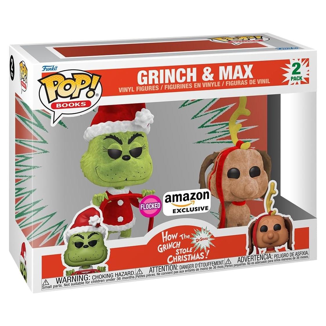 Funko Pop! Grinch y Max 2-Pack Aterciopelado Exclusivo
