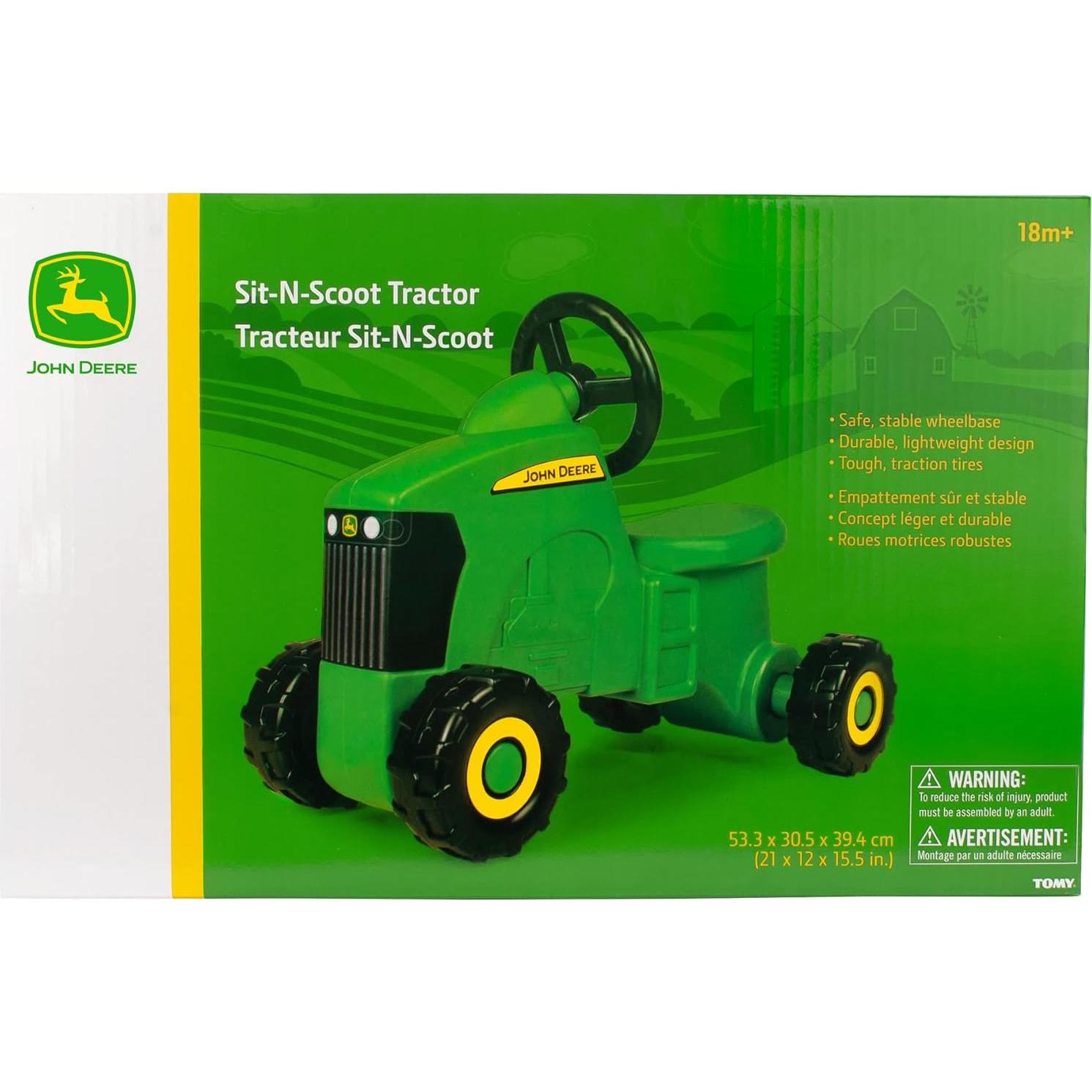 Tractor John Deere Sit 'N Scoot para Niños 18 Meses Verde