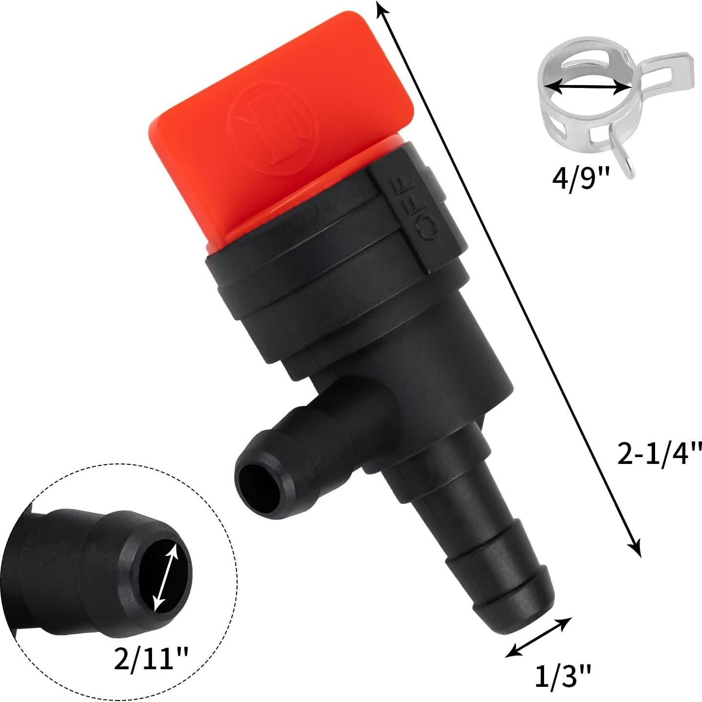 Válvula de Cierre de Combustible CLSR2U 90 Grados 2 Paquetes