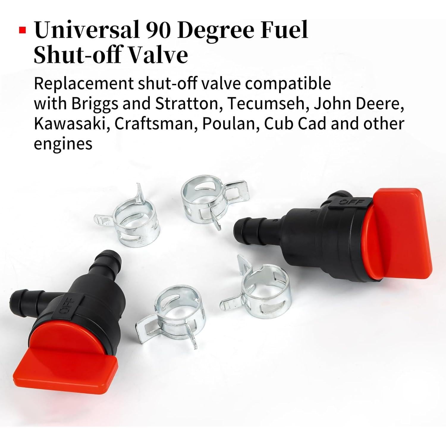 Válvula de Cierre de Combustible CLSR2U 90 Grados 2 Paquetes