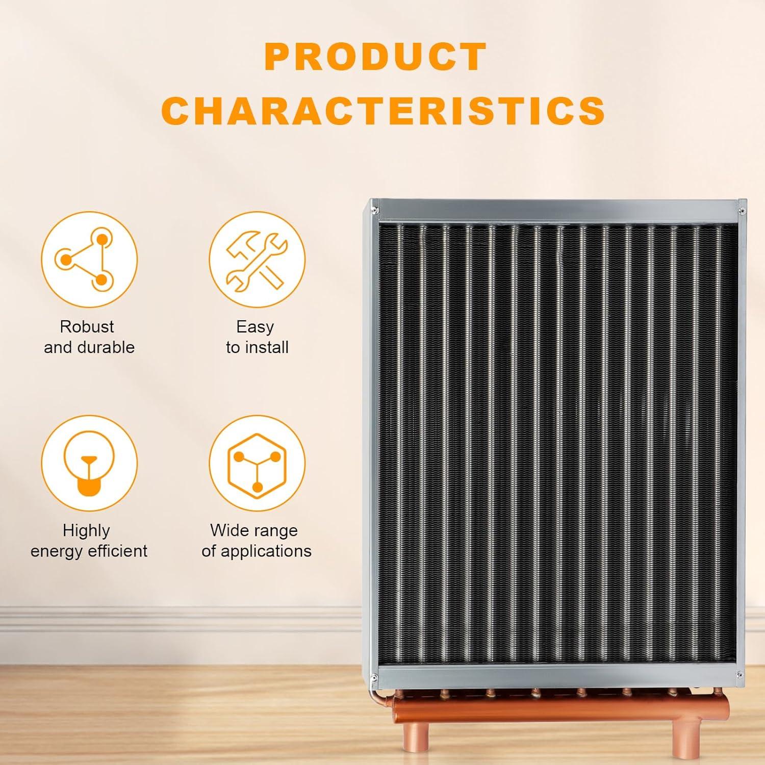 Intercambiador de Calor Agua a Aire GCCSJ 16x18 Puertos Cobre