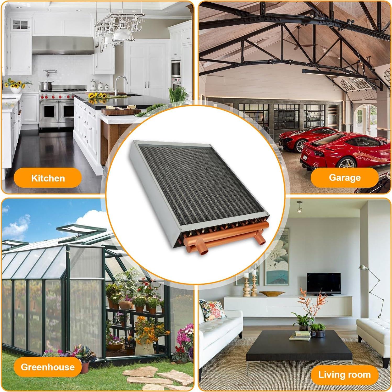 Intercambiador de Calor Agua a Aire GCCSJ 16x18 Puertos Cobre