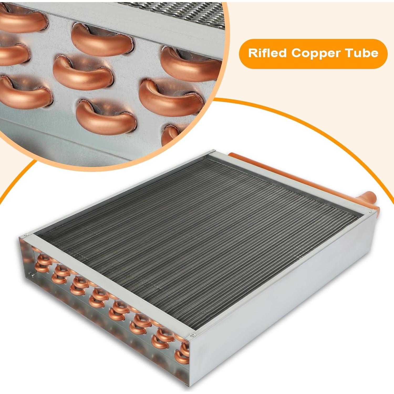 Intercambiador de Calor Agua a Aire GCCSJ 16x18 Puertos Cobre