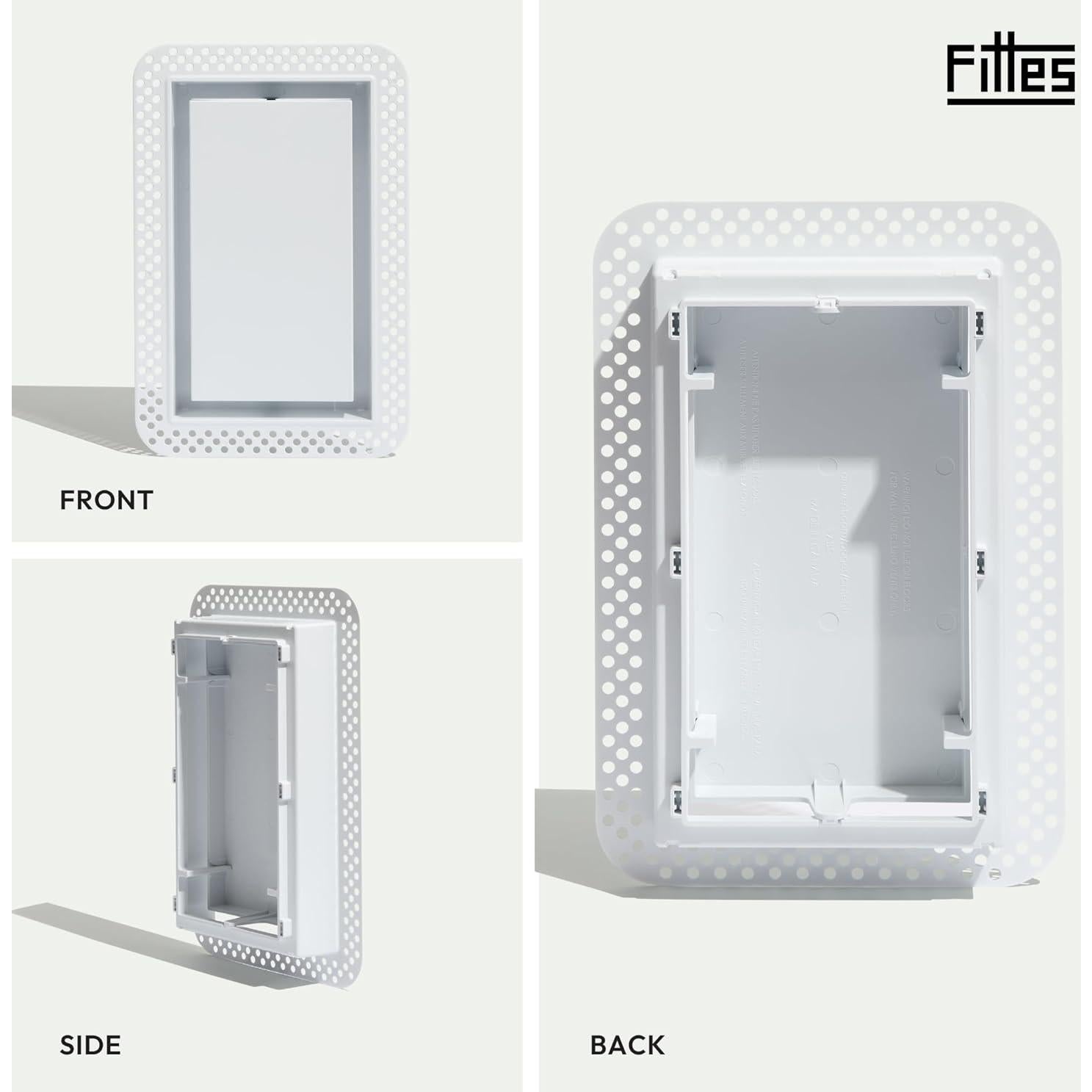 Rejilla de Pared Fittes Lite 10.16x25.4cm Blanco Satinado