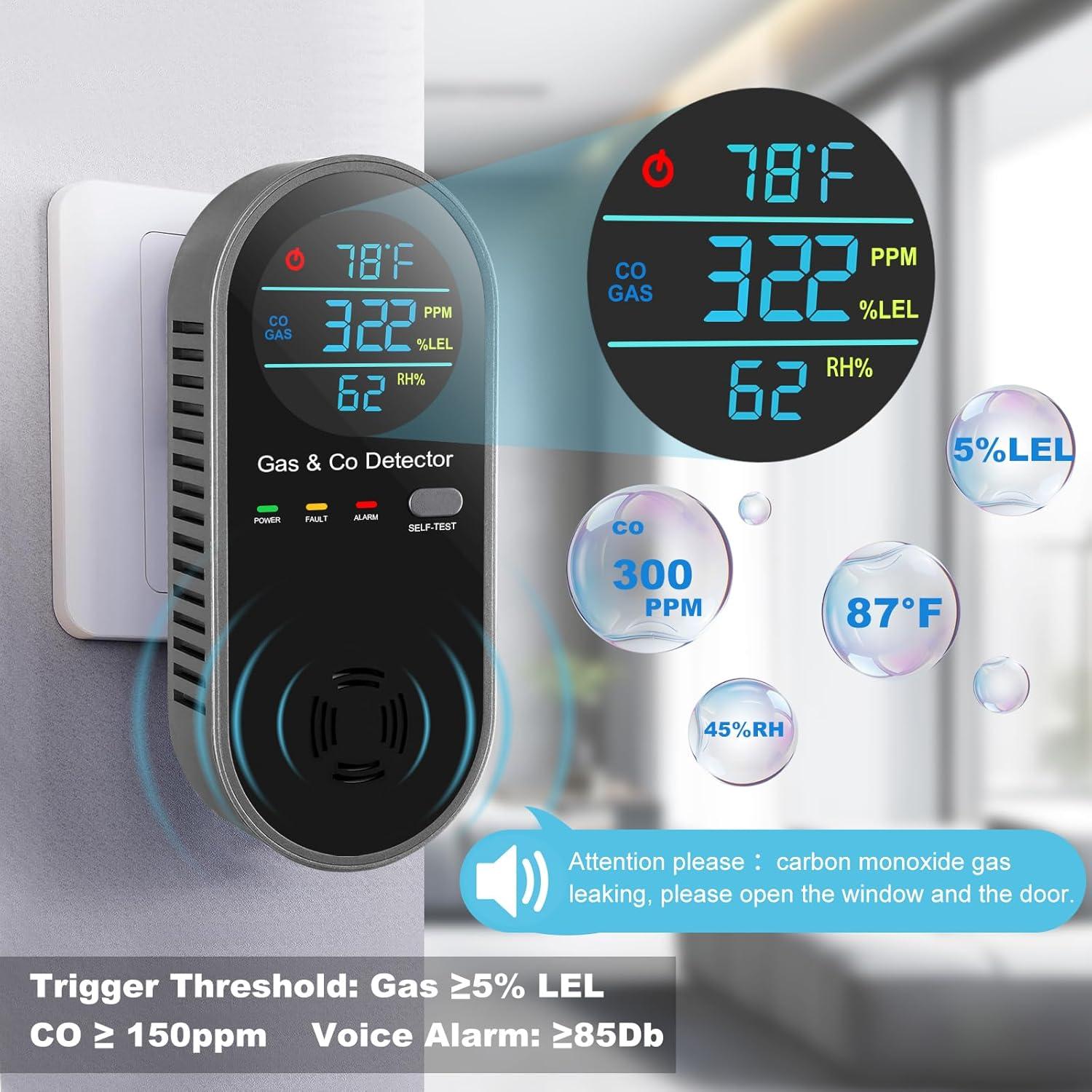 Detector de Monóxido de Carbono 4-en-1 LEMONTail Conectable