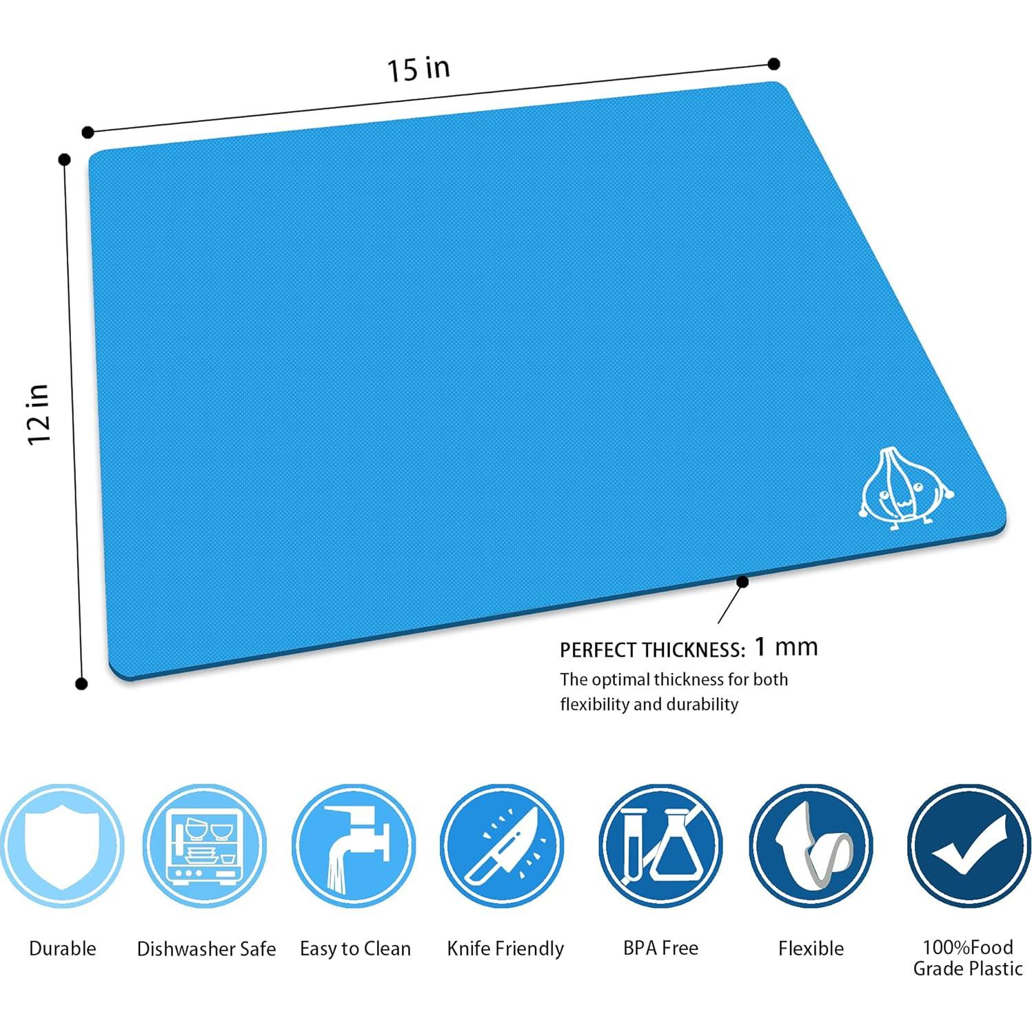Conjunto de 3 tablas de cortar ZVP antideslizantes 38.1x30.5 cm