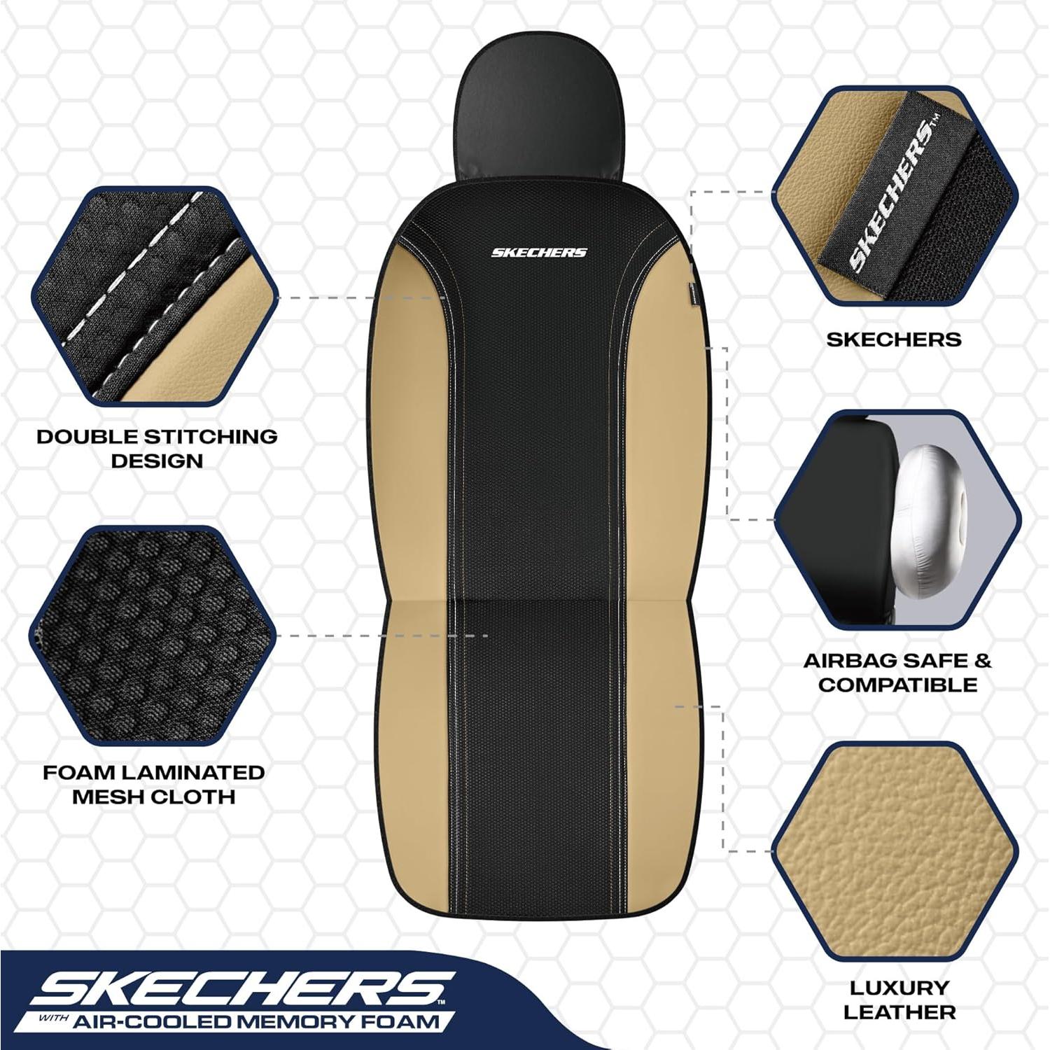 Funda de Asiento Universal Skechers con Espuma Memoria Beige
