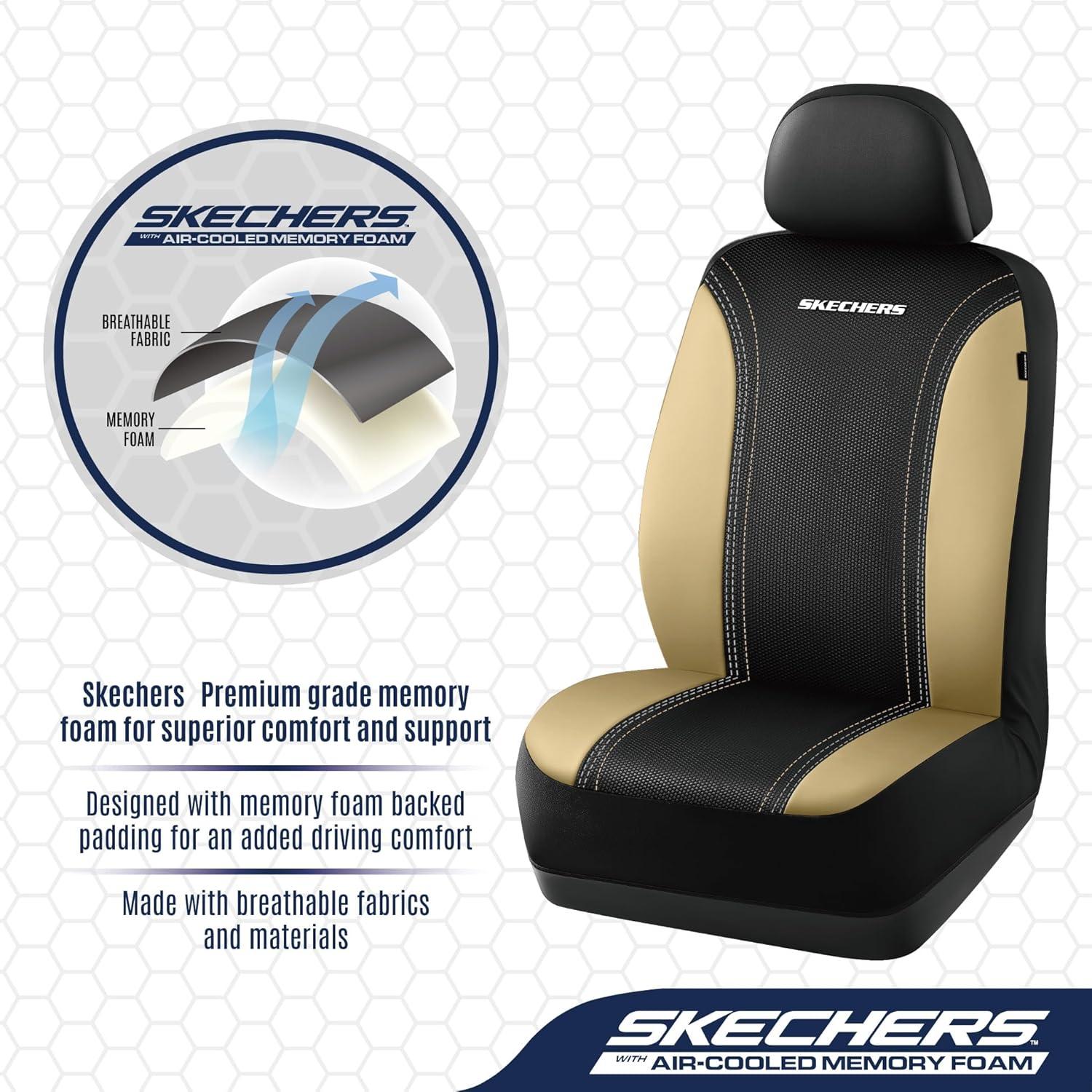 Funda de Asiento Universal Skechers con Espuma Memoria Beige