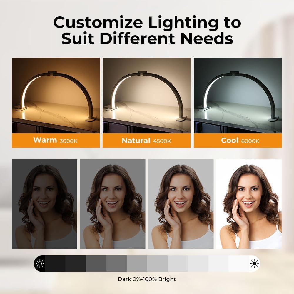 Lámpara Media Luna Janolia para Uñas 73.66 cm 7 Modos