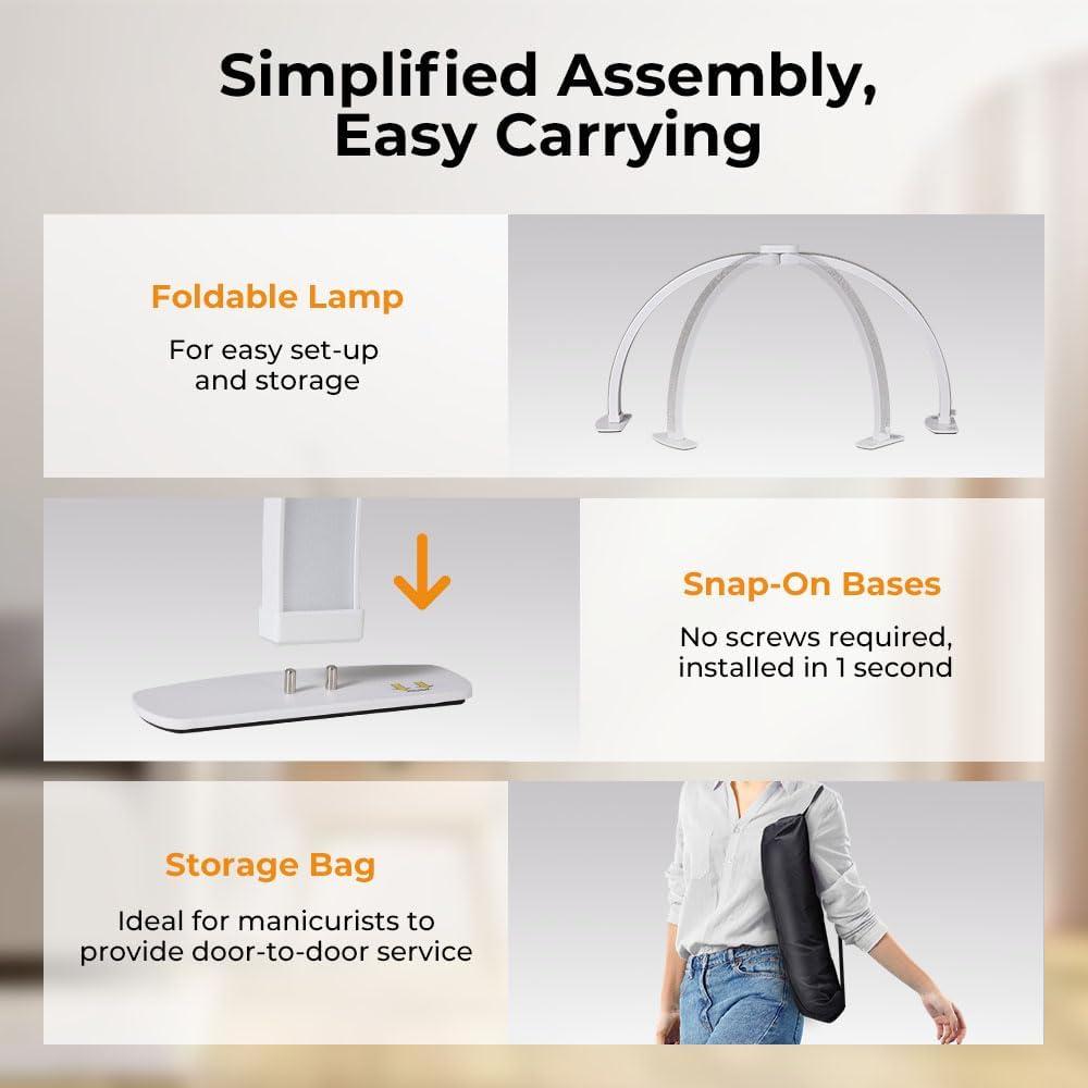 Lámpara Media Luna Janolia para Uñas 73.66 cm 7 Modos