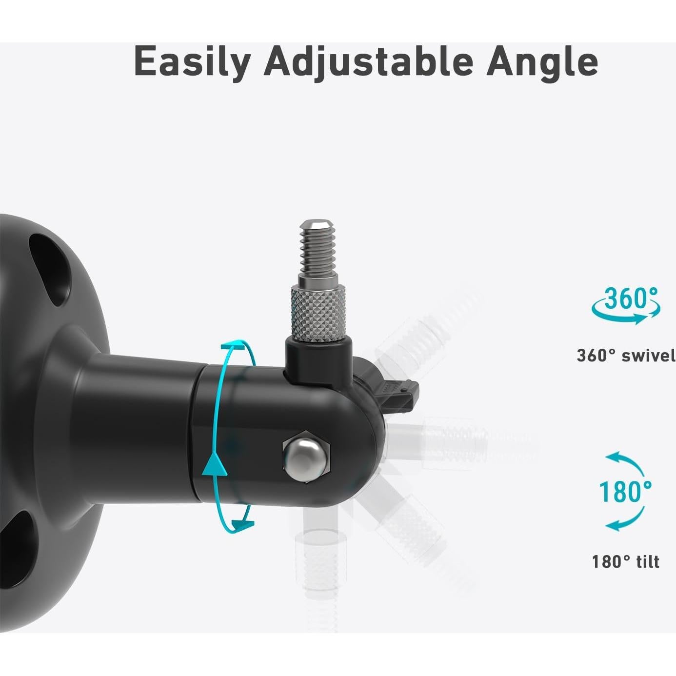 Soporte de Pared Ajustable 360° Holicfun para Cámaras - Paquete de 2