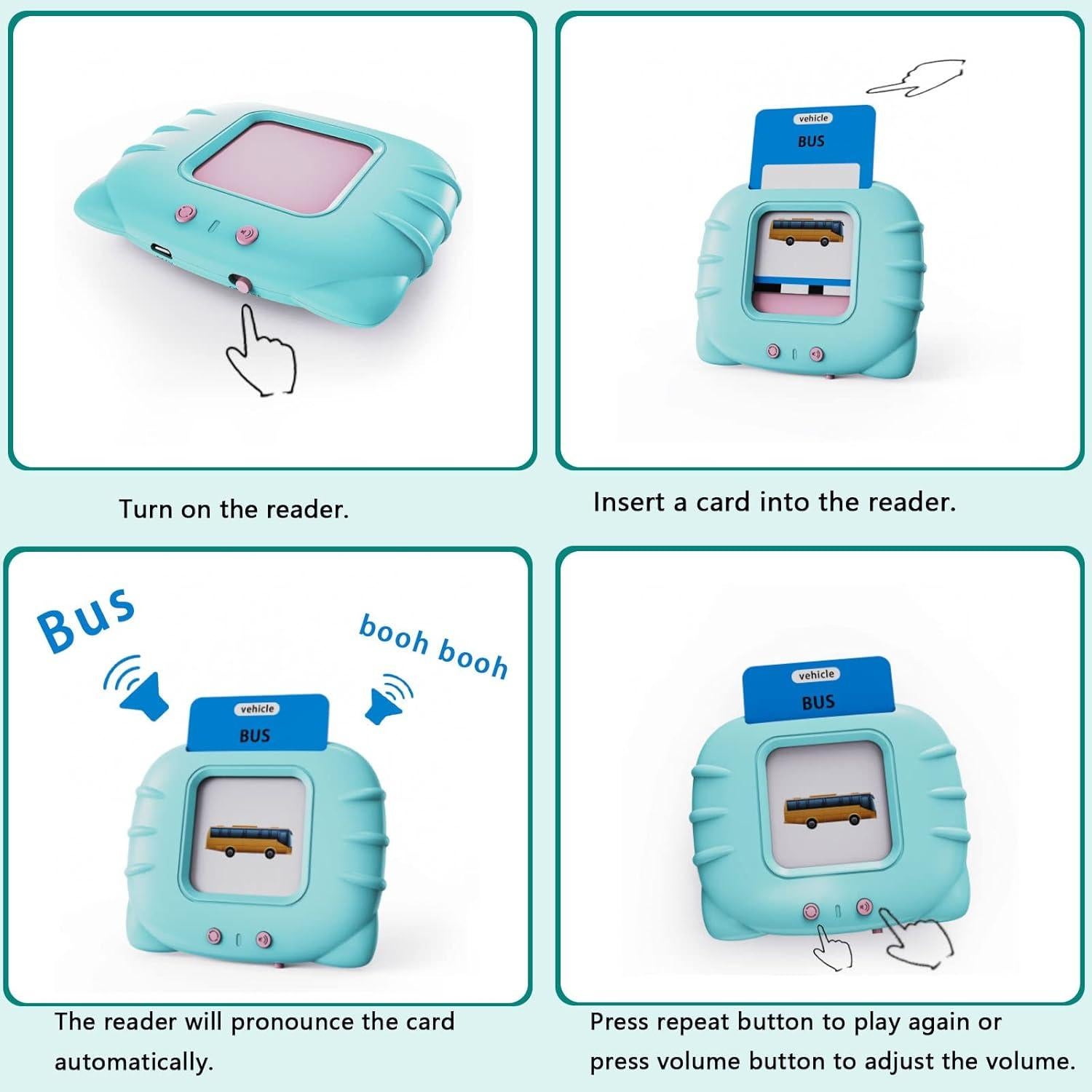 Juguete de Aprendizaje Lapare 520 Tarjetas Visuales para Niños