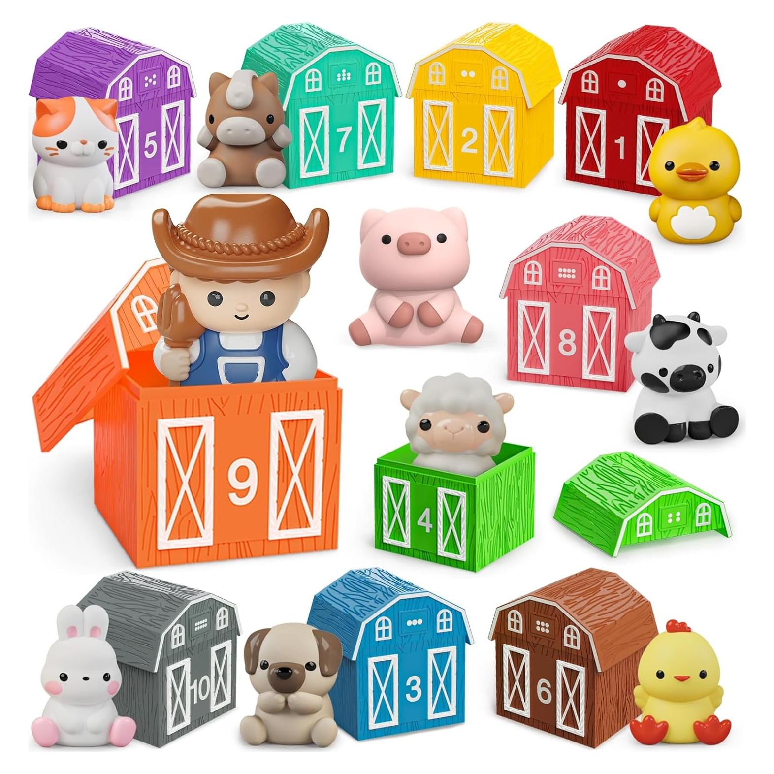 Juguete de Aprendizaje AuroTops 20 PCS Granja y Marionetas