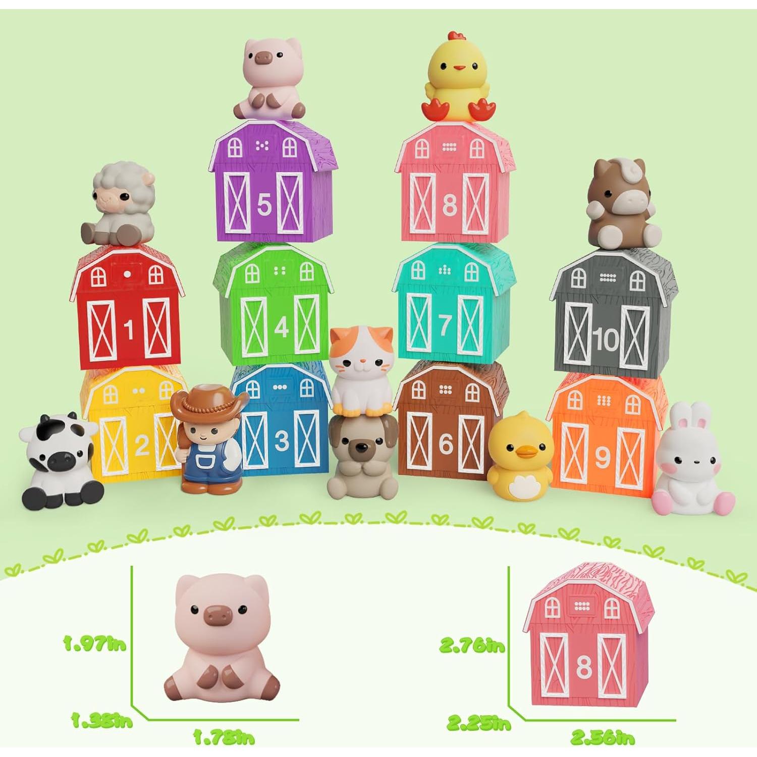 Juguete de Aprendizaje AuroTops 20 PCS Granja y Marionetas