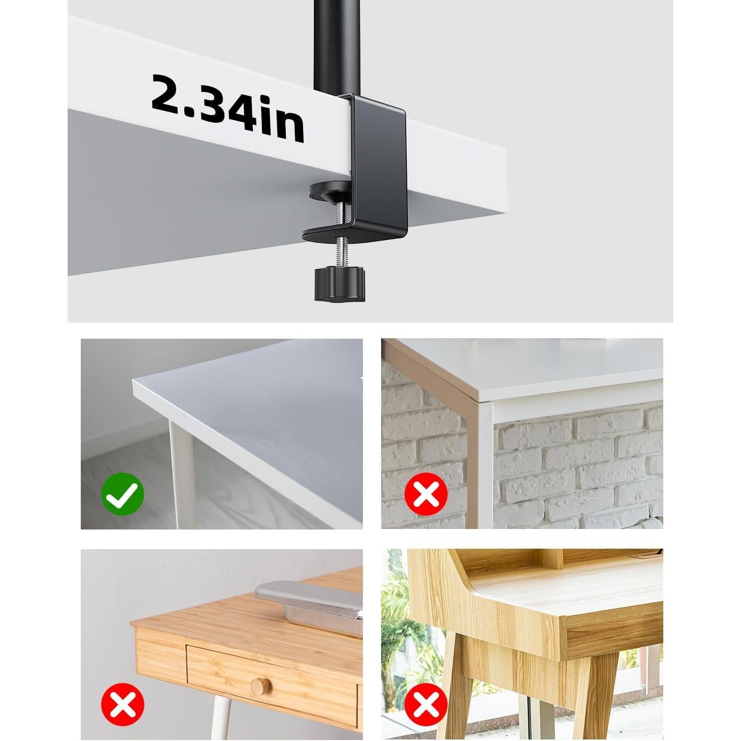 Luz de Anillo Weilisi 10.2" para Escritorio con Soporte Ajustable