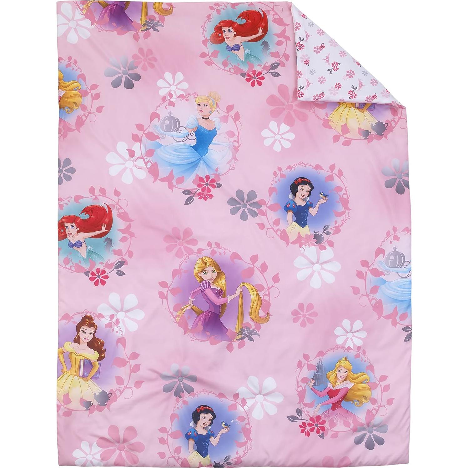 Juego de Cama para Niños Pequeños Disney Princesa 4 Piezas