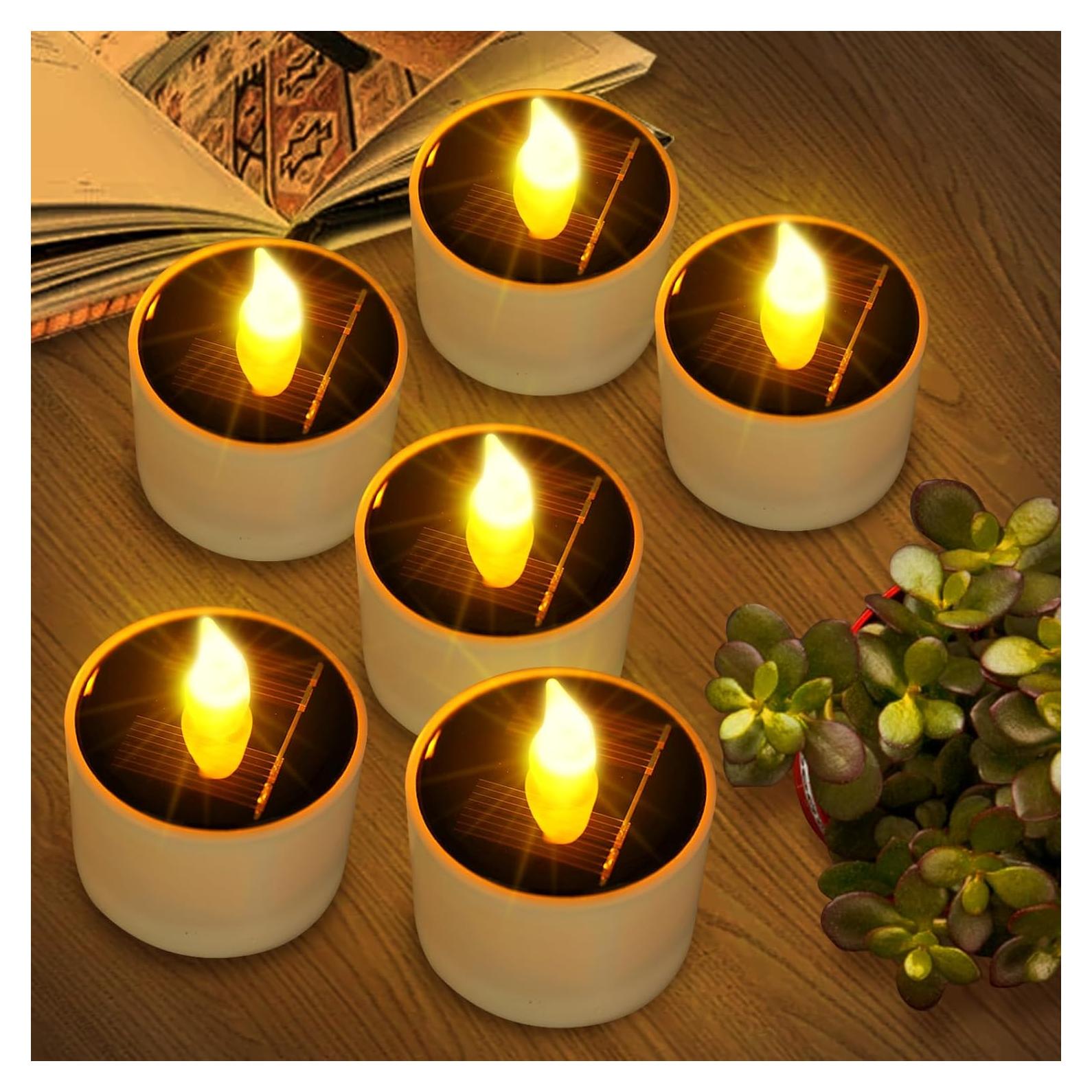 Luces de Té Solares LED Stadeco 6 Pack 5.8cm para Exterior