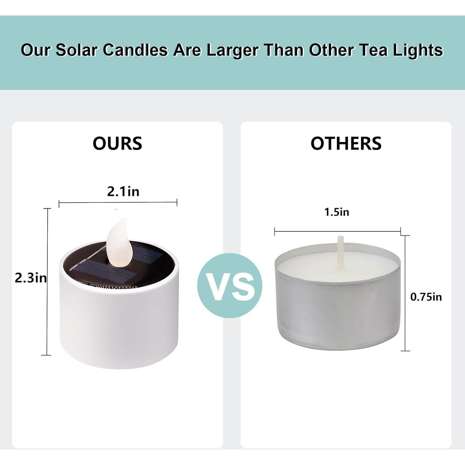 Luces de Té Solares LED Stadeco 6 Pack 5.8cm para Exterior