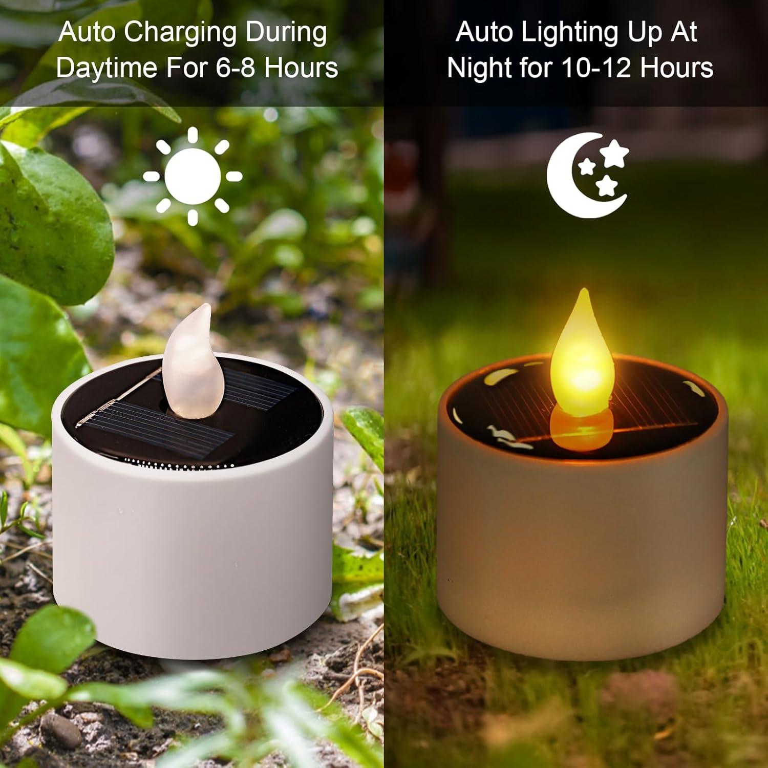 Luces de Té Solares LED Stadeco 6 Pack 5.8cm para Exterior