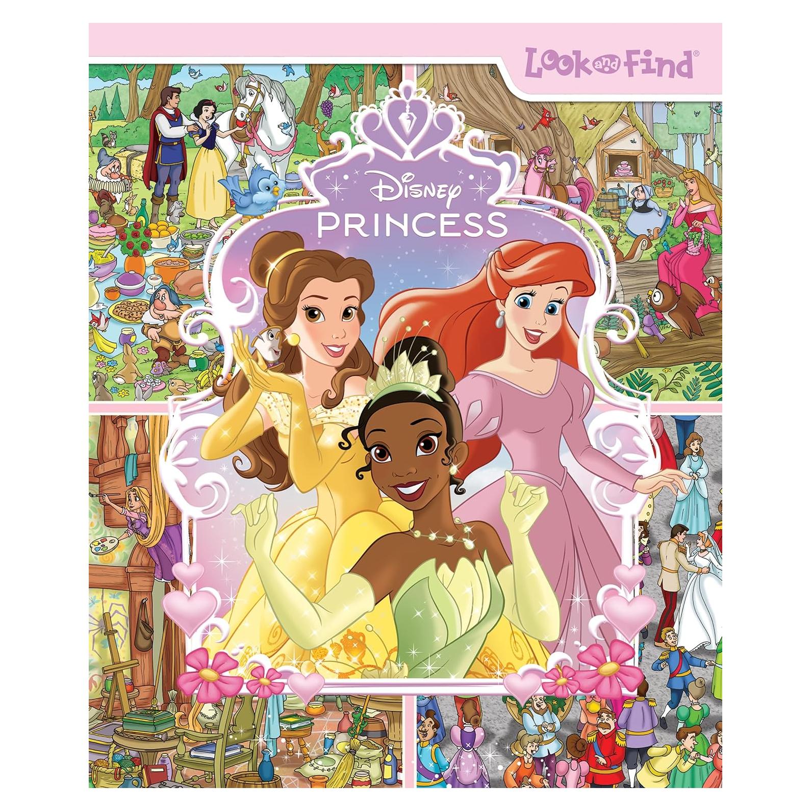 Disney Princess Cinderella, Tangled, Aladdin and More!- Look and Find Activity Book - PI Kids