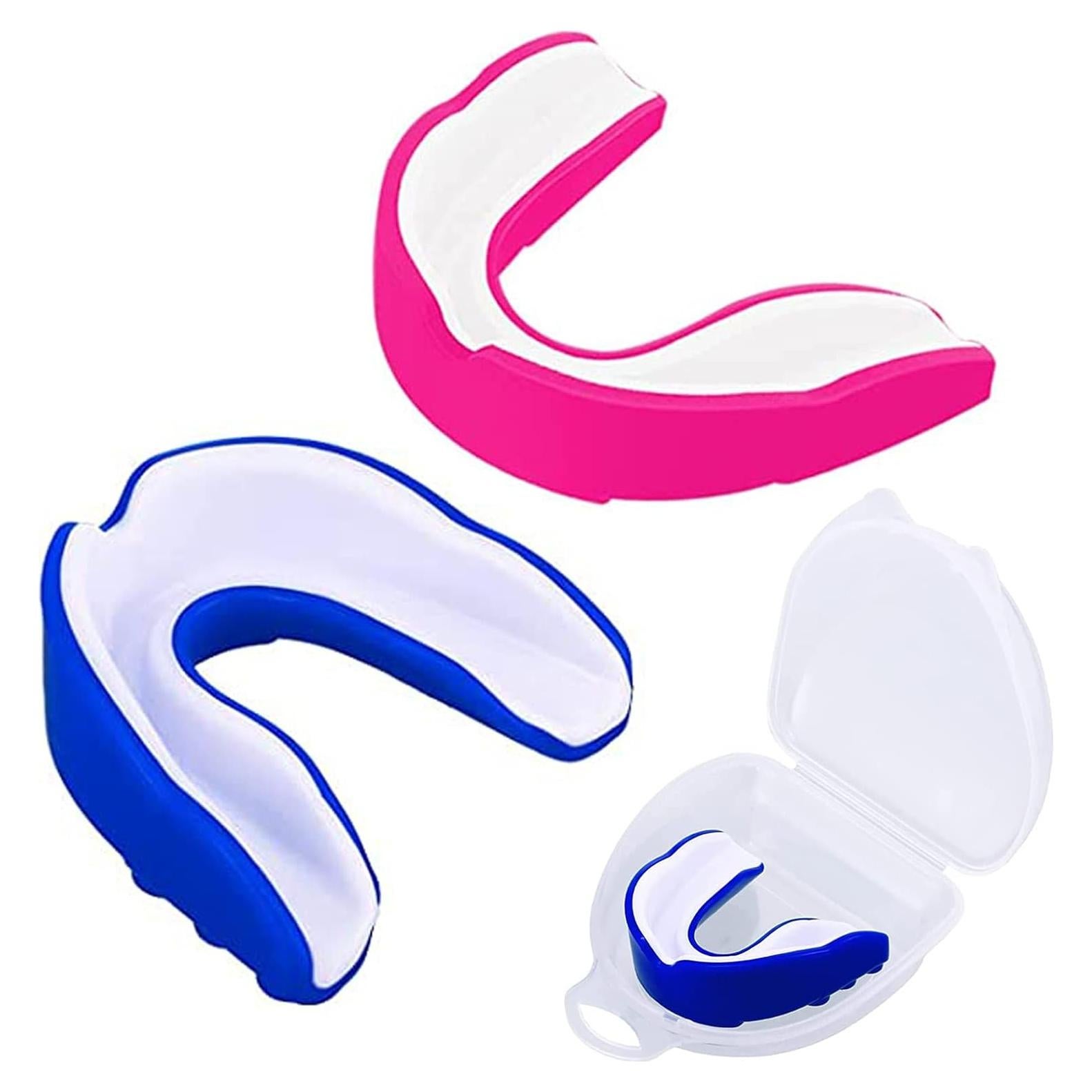 Paquete de 2 Protectores Bucales Geodurn para Niños - Negro y Rojo