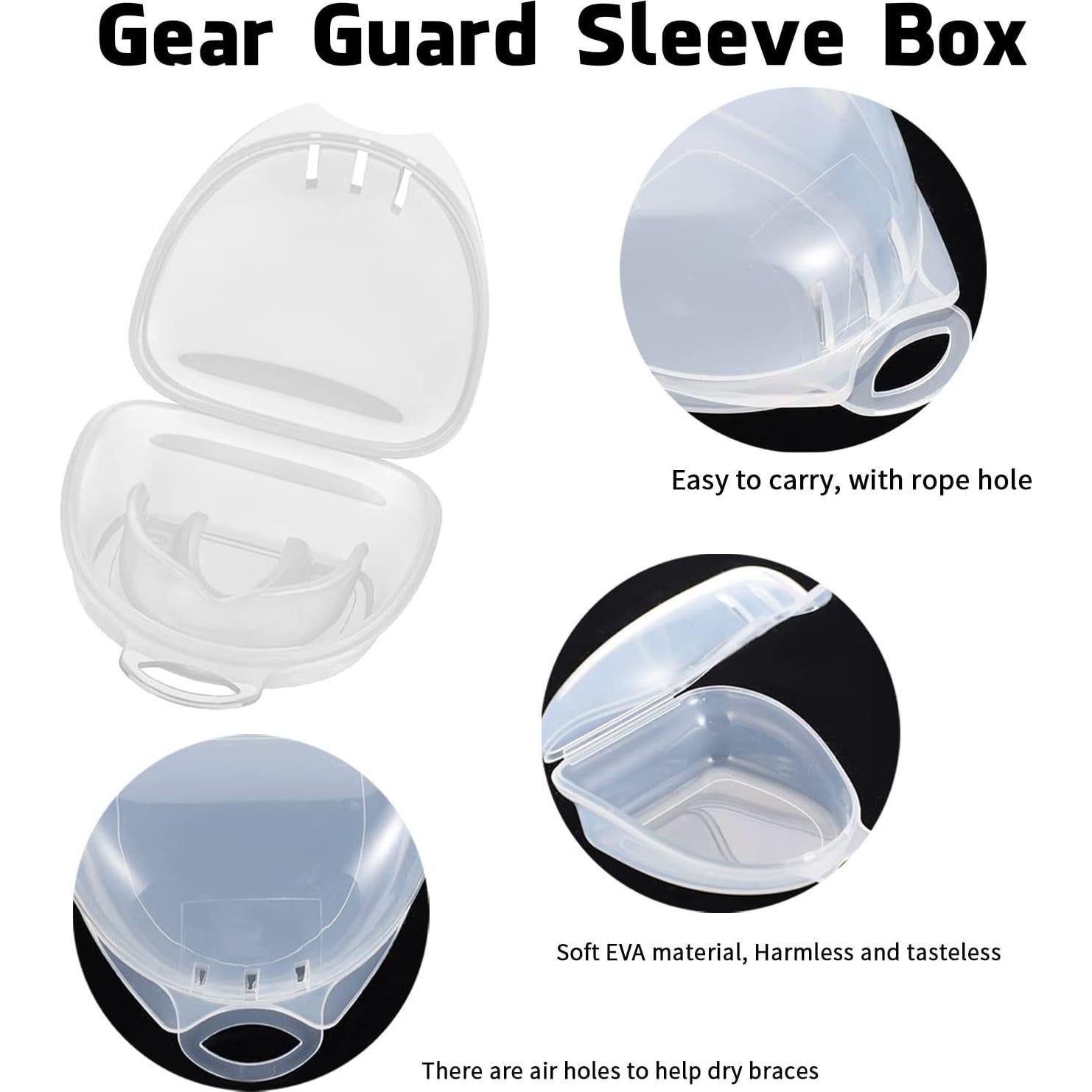 Paquete de 2 Protectores Bucales Geodurn para Niños - Negro y Rojo