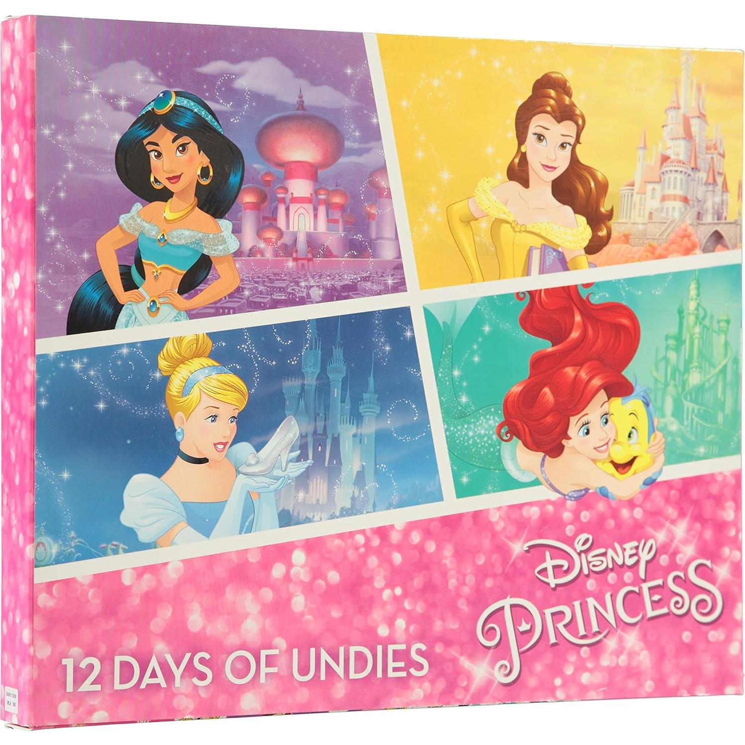 Calzones Disney Princesa 12 Días Sorpresa 100% Algodón 2-3T