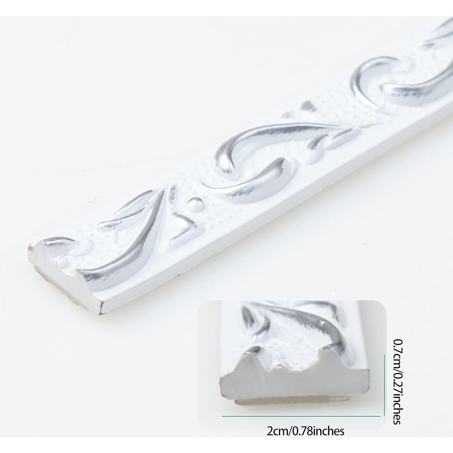 Moldura de Pared Autoadhesiva Duzzy 5m Negro para Decoración