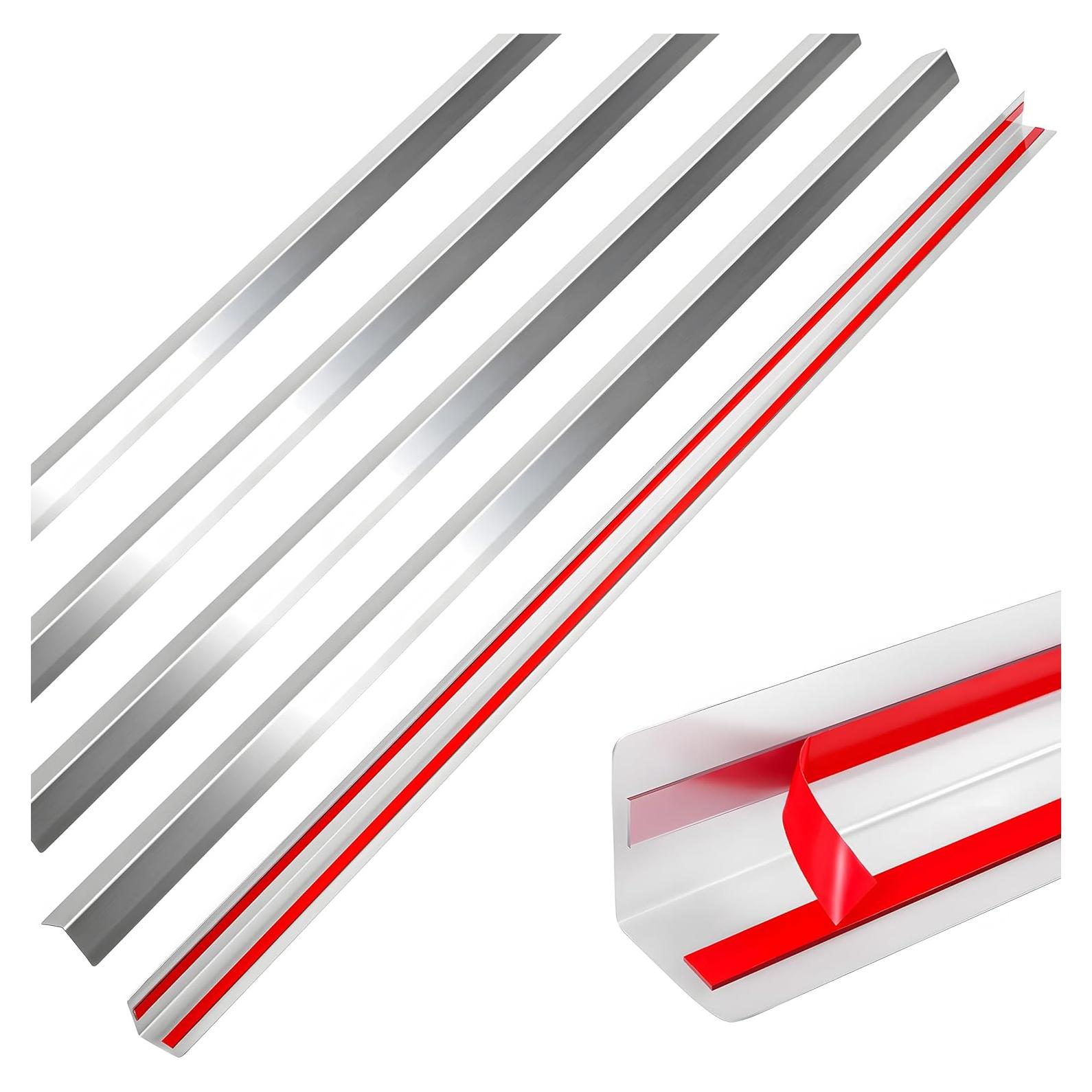 Protectores de Esquinas de Acero Inoxidable Besino 5 Pzas 121.92 cm