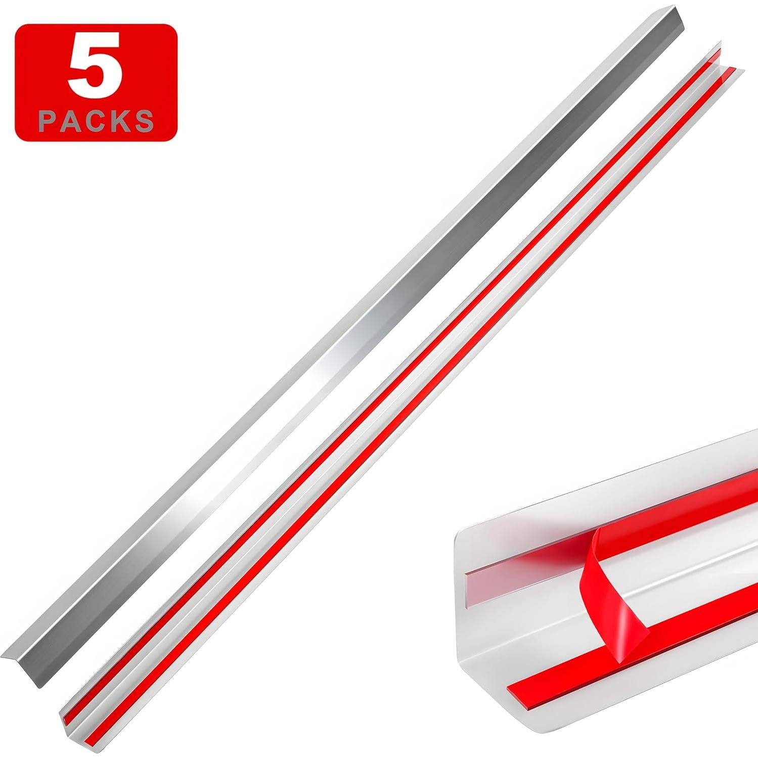 Protectores de Esquinas de Acero Inoxidable Besino 5 Pzas 121.92 cm