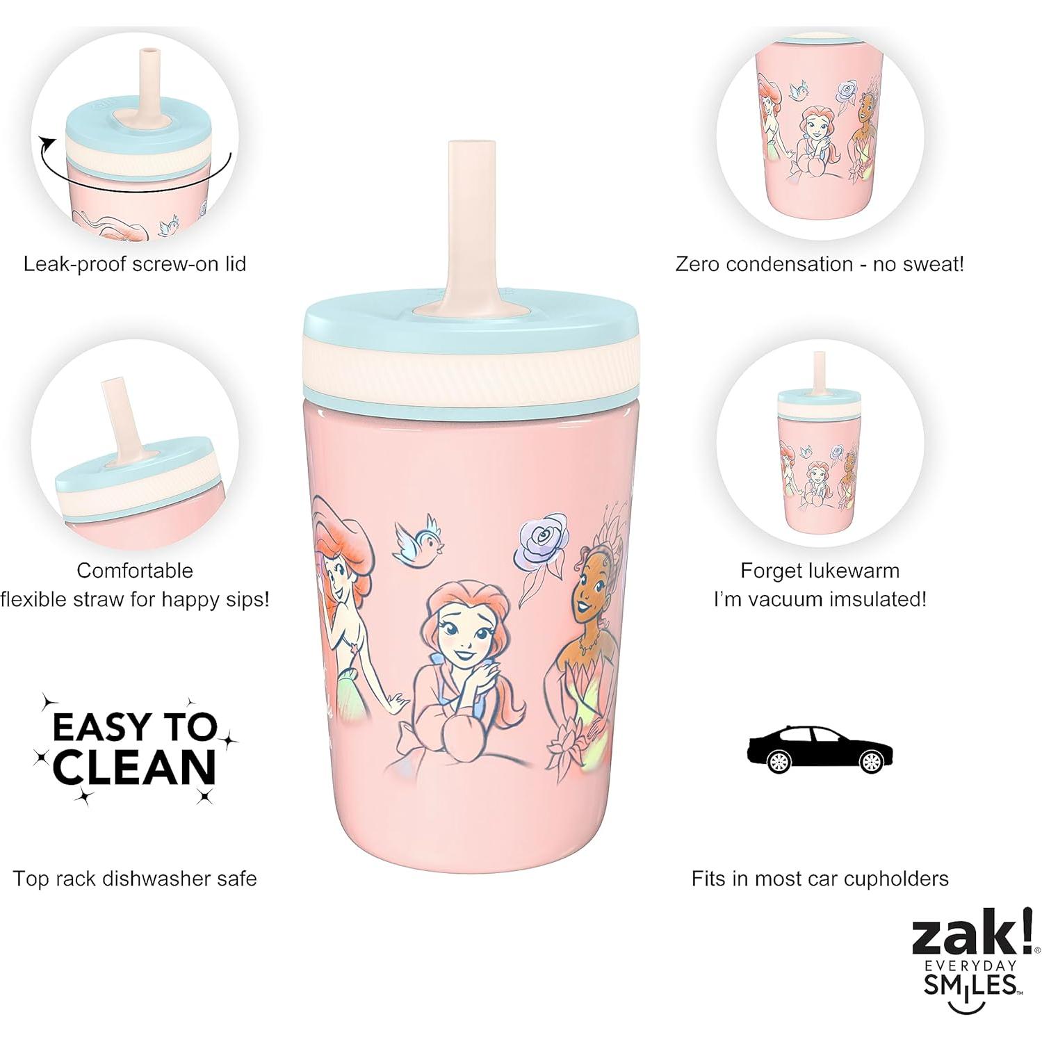 Taza Aislada Disney Princess 12oz Zak Designs para Niños