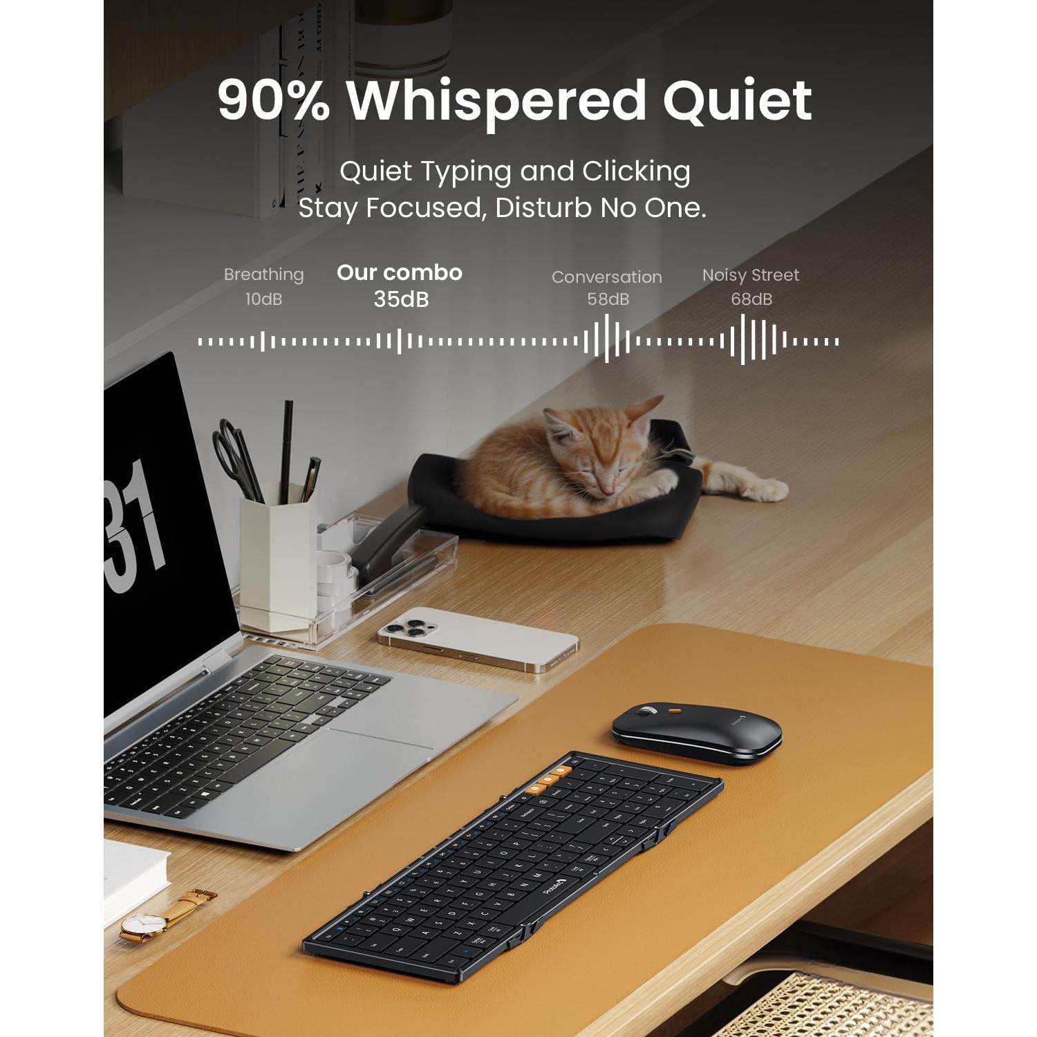 Combo Teclado y Ratón Plegable ProtoArc XKM01 Negro