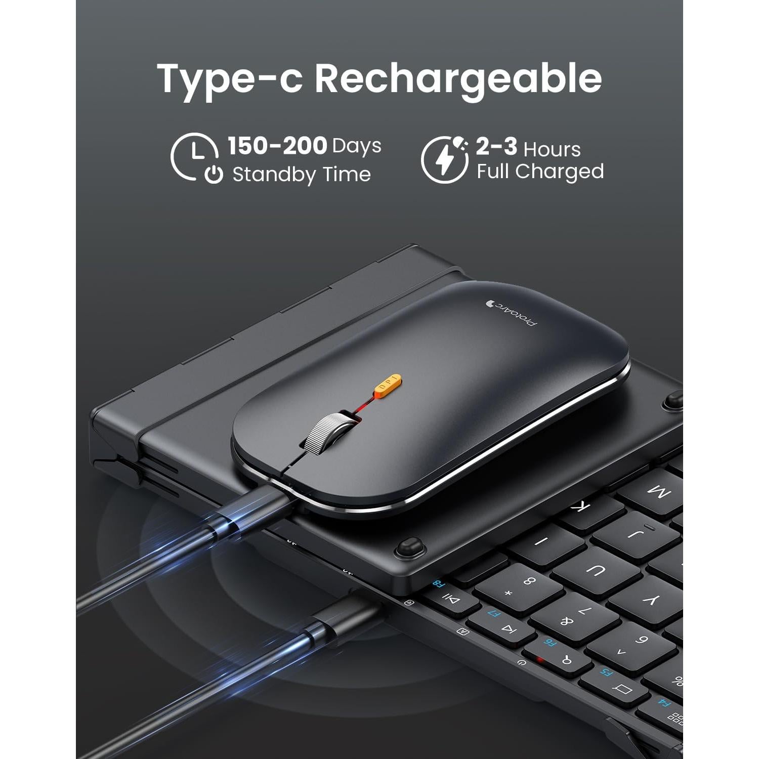 Combo Teclado y Ratón Plegable ProtoArc XKM01 Negro