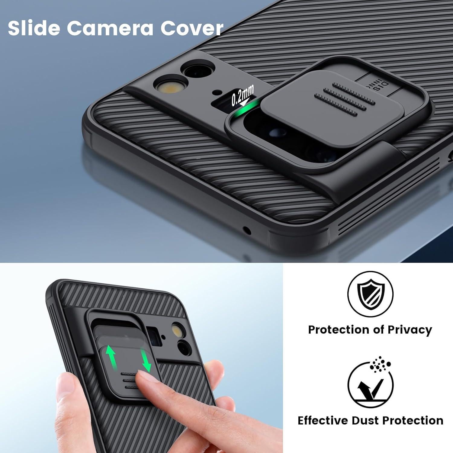 Funda Nillkin Camshield Pro para Google Pixel 8 Pro - Negro