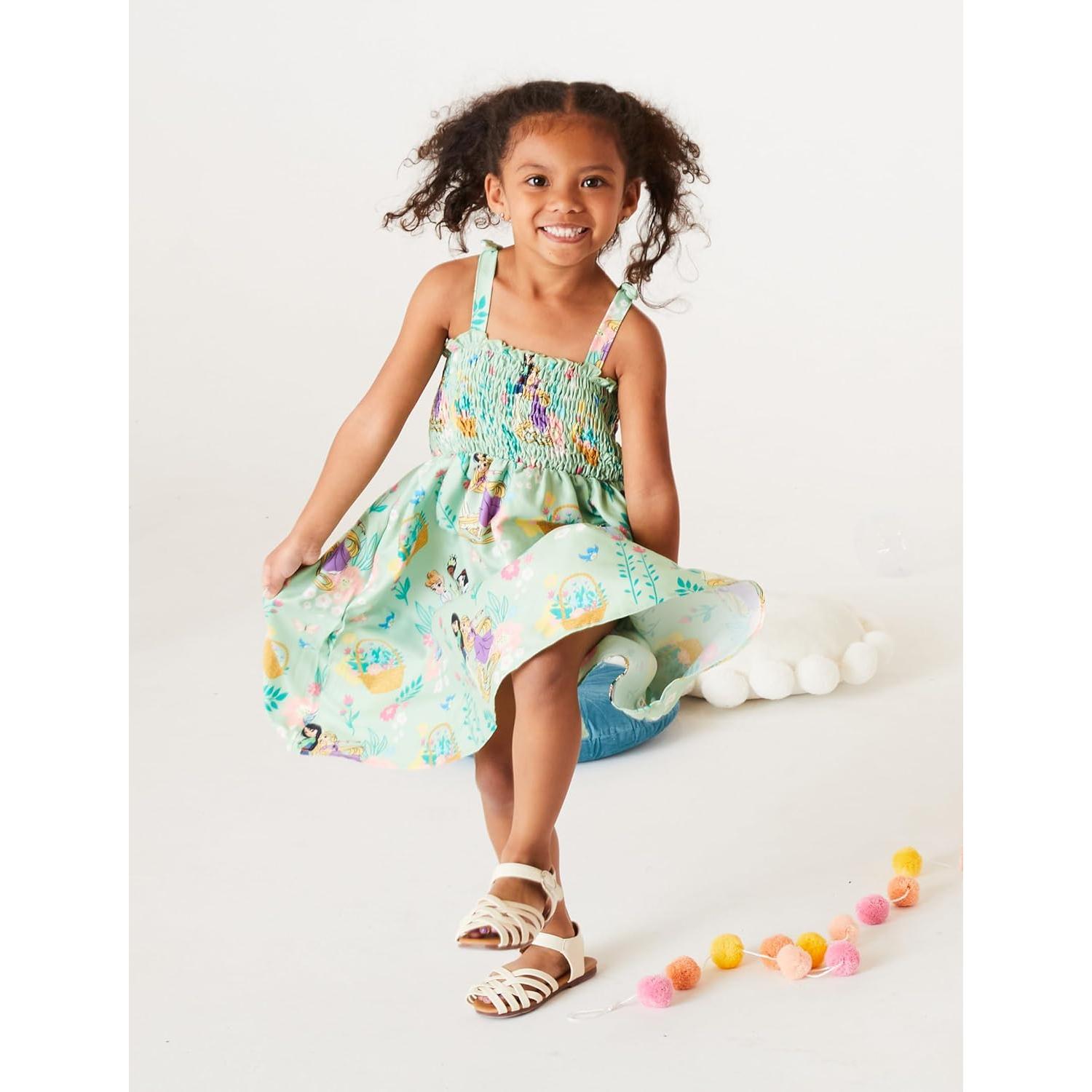 Vestido de Verano Disney Princesa Elsa 5-6 Años Verde