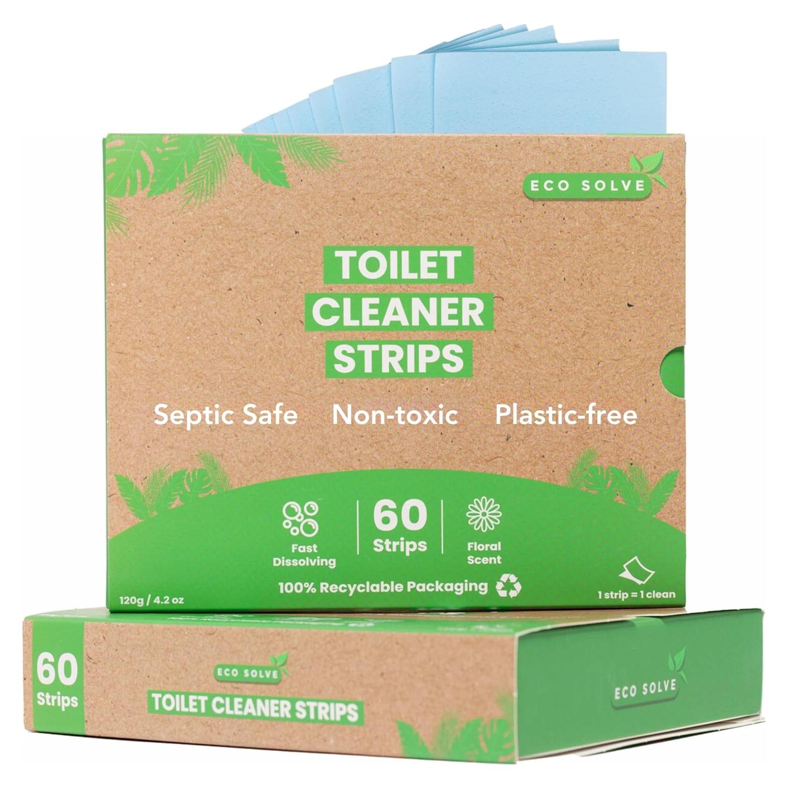 Tiras Limpiadoras de Inodoro Eco Solve - 60 Unidades Ecológicas