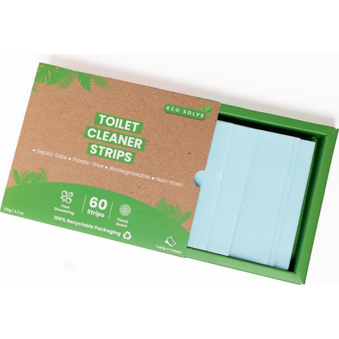 Tiras Limpiadoras de Inodoro Eco Solve - 60 Unidades Ecológicas