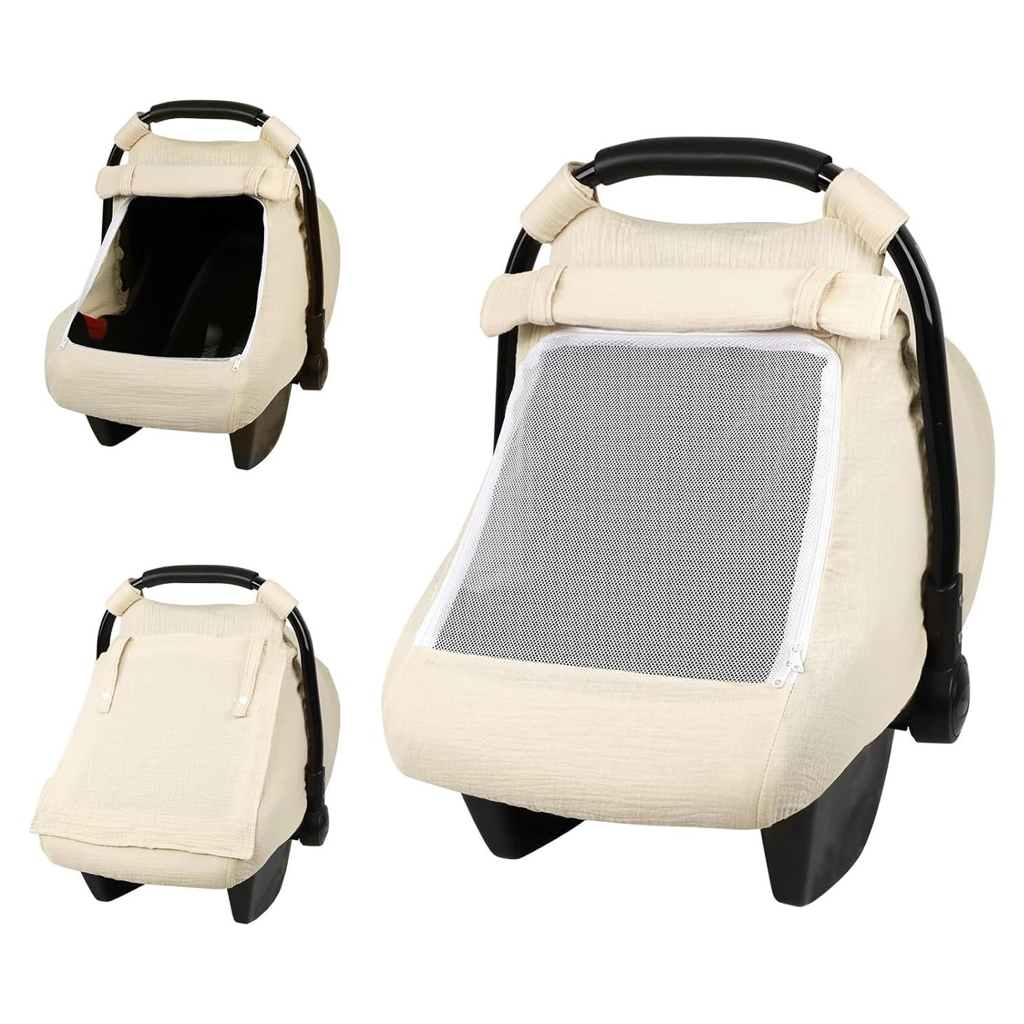 Funda de Asiento de Coche para Bebé HNHUAMING Albaricoque