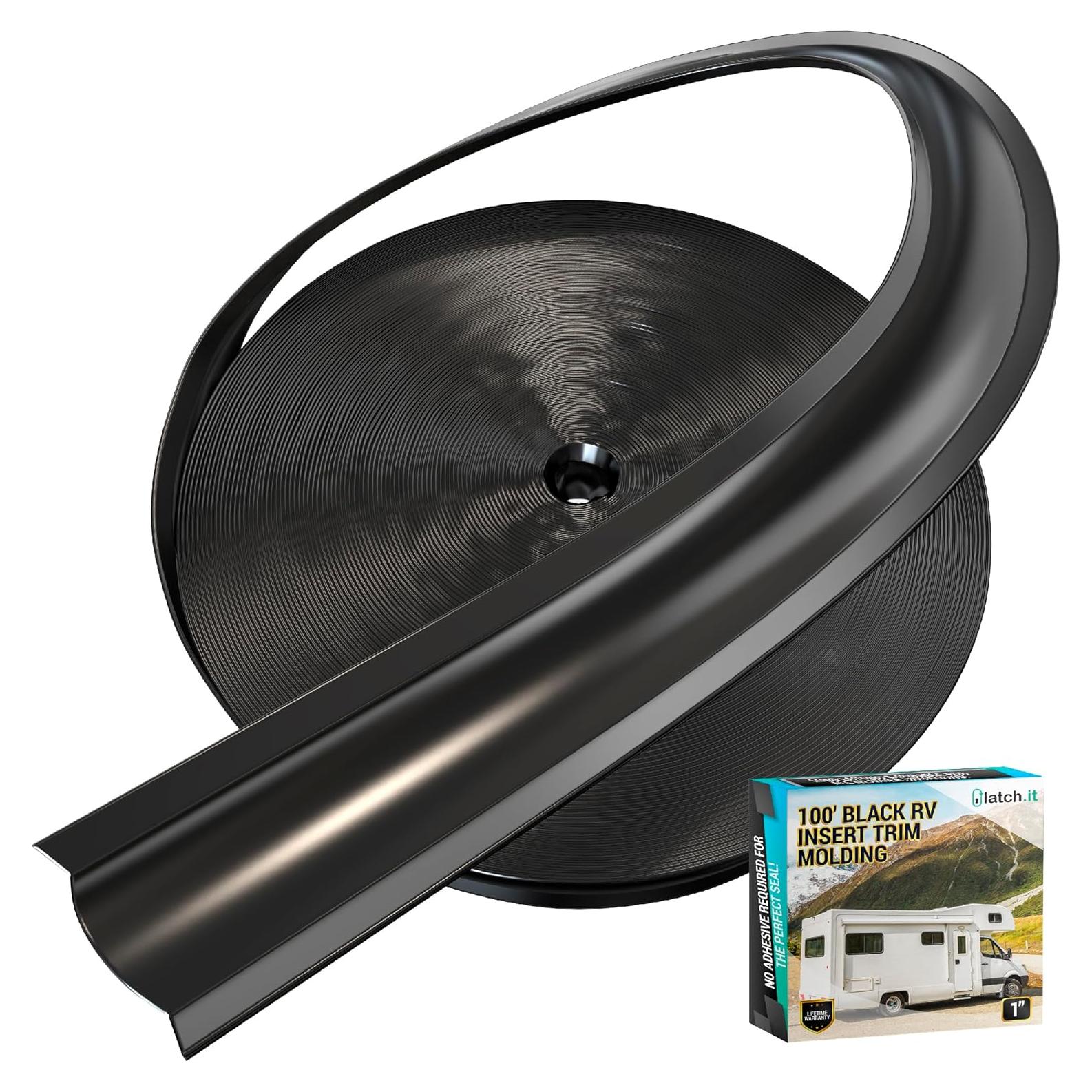 Moldura de Recorte para RV LATCH.IT 30.48m x 2.54cm Negro